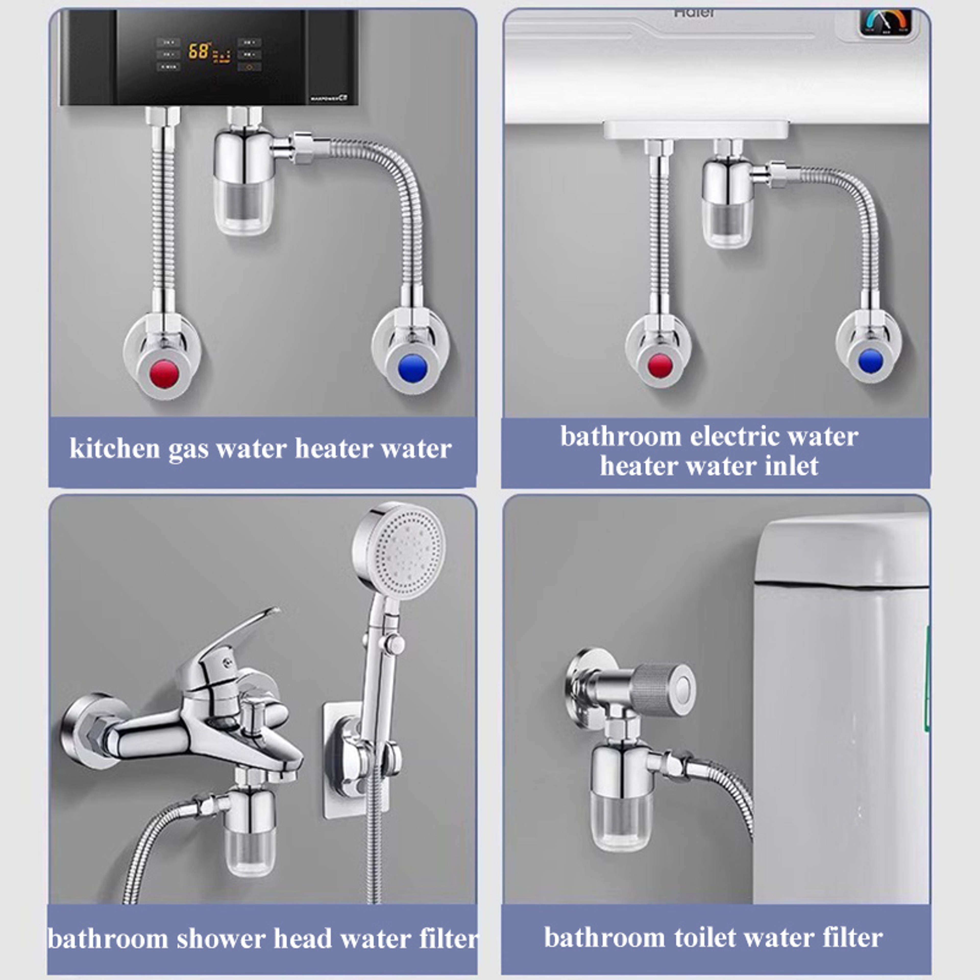 Replacement Water Inlet Tap Filter For Household PreWater Heater AntiScaling Purification 5
