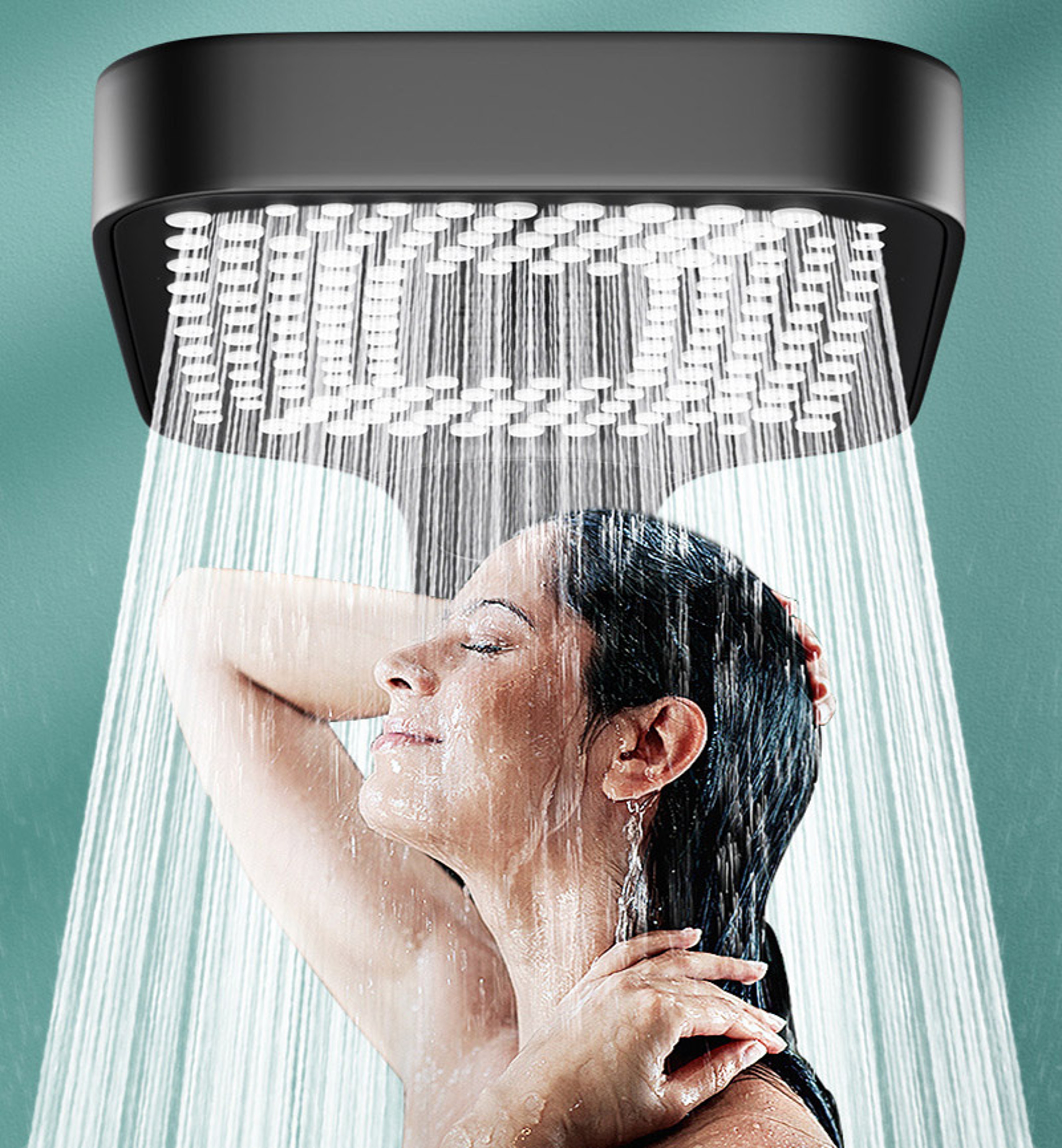 High Pressure Adjustable Shower Head Mode Large Flow Rainfall Shower Bathroom Mixer Water Saving 0