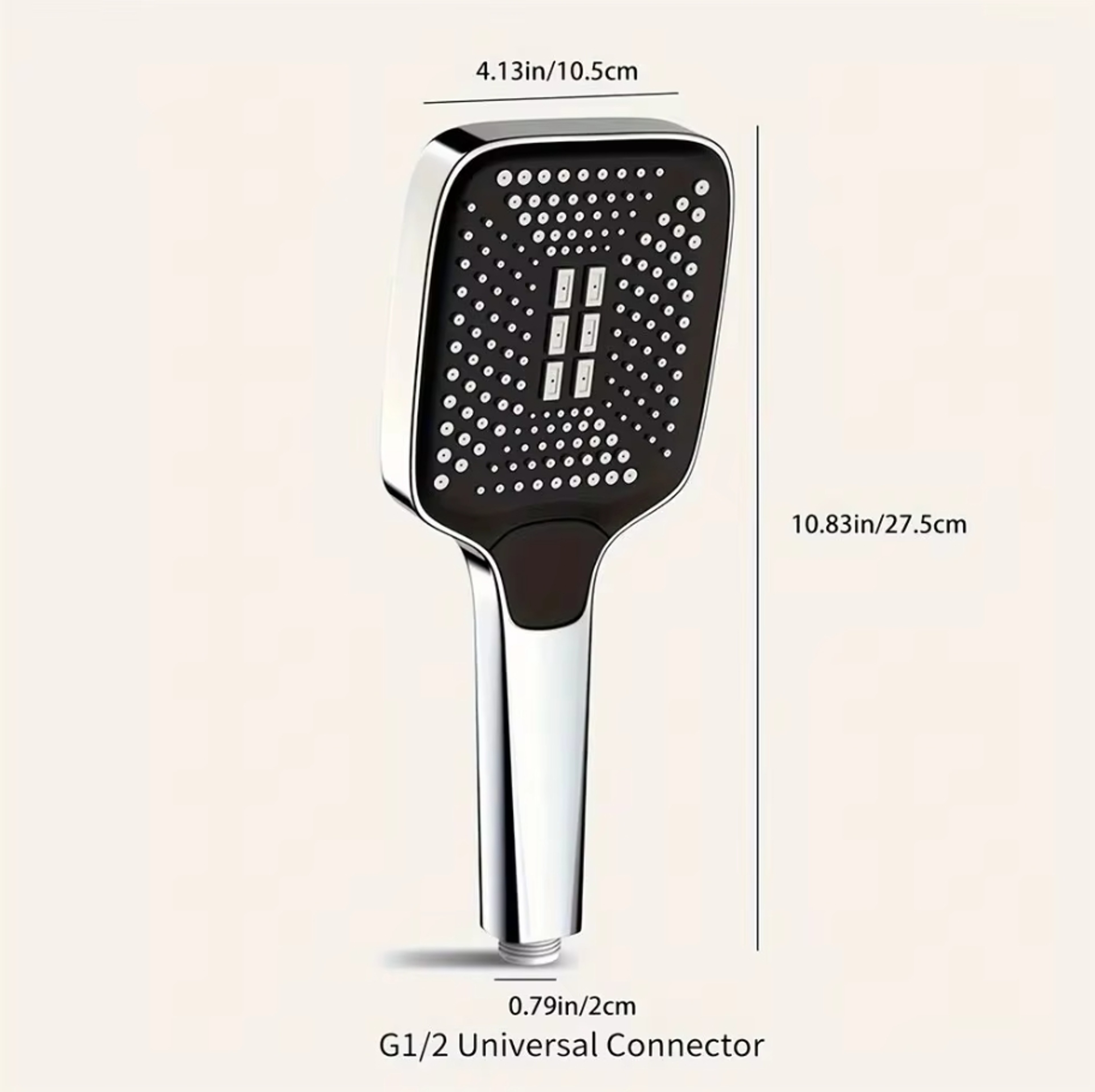 High Pressure Adjustable Shower Head Mode Large Flow Rainfall Shower Bathroom Mixer Water Saving 5