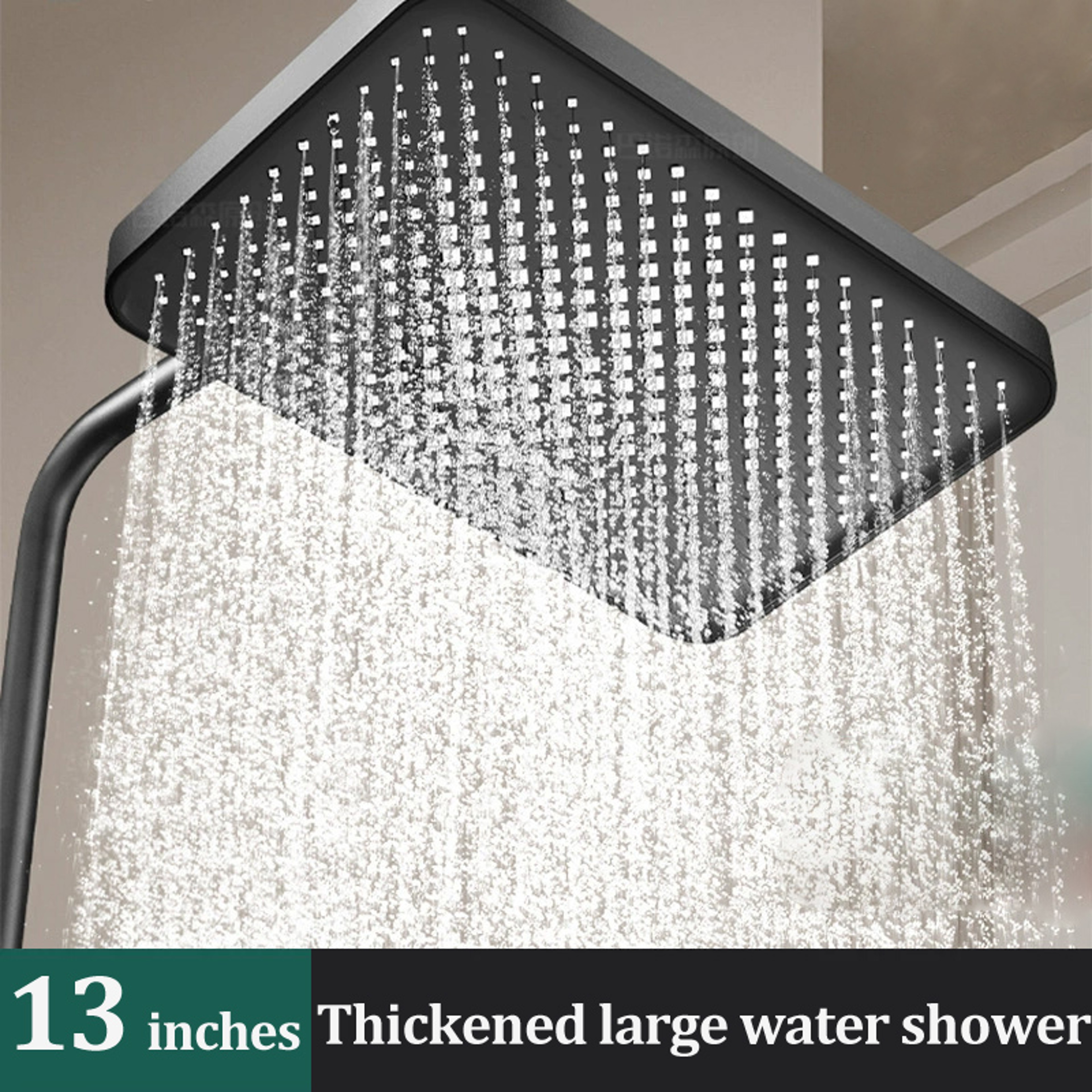 Large Water Outlet Pressurized Shower Head Water Heater With Top Spray Panel 1