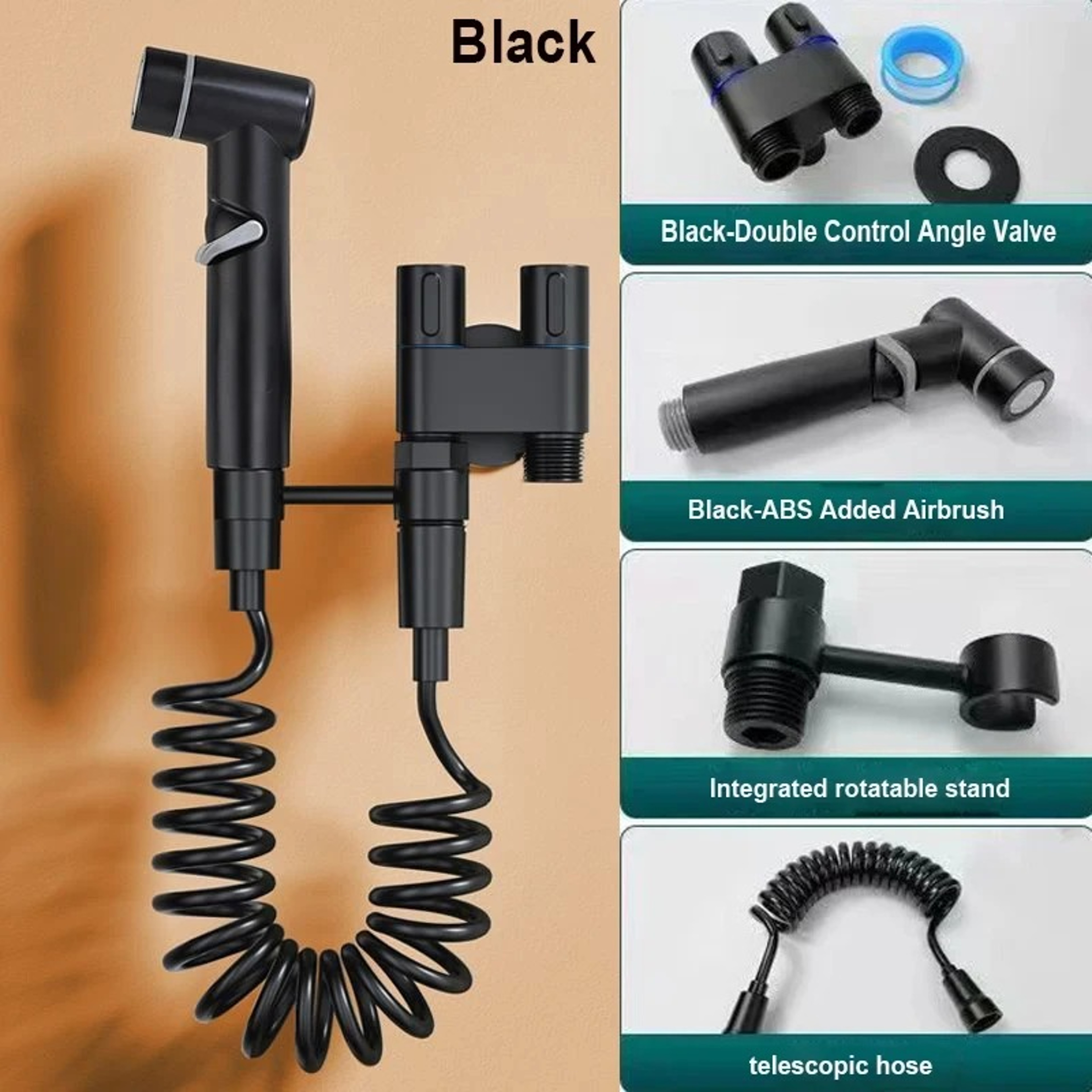 Portable Toilet Cleaning Bidet Toilet Sprayer Set Handheld Cold Water Bathroom Wash Anal Douche – view 7