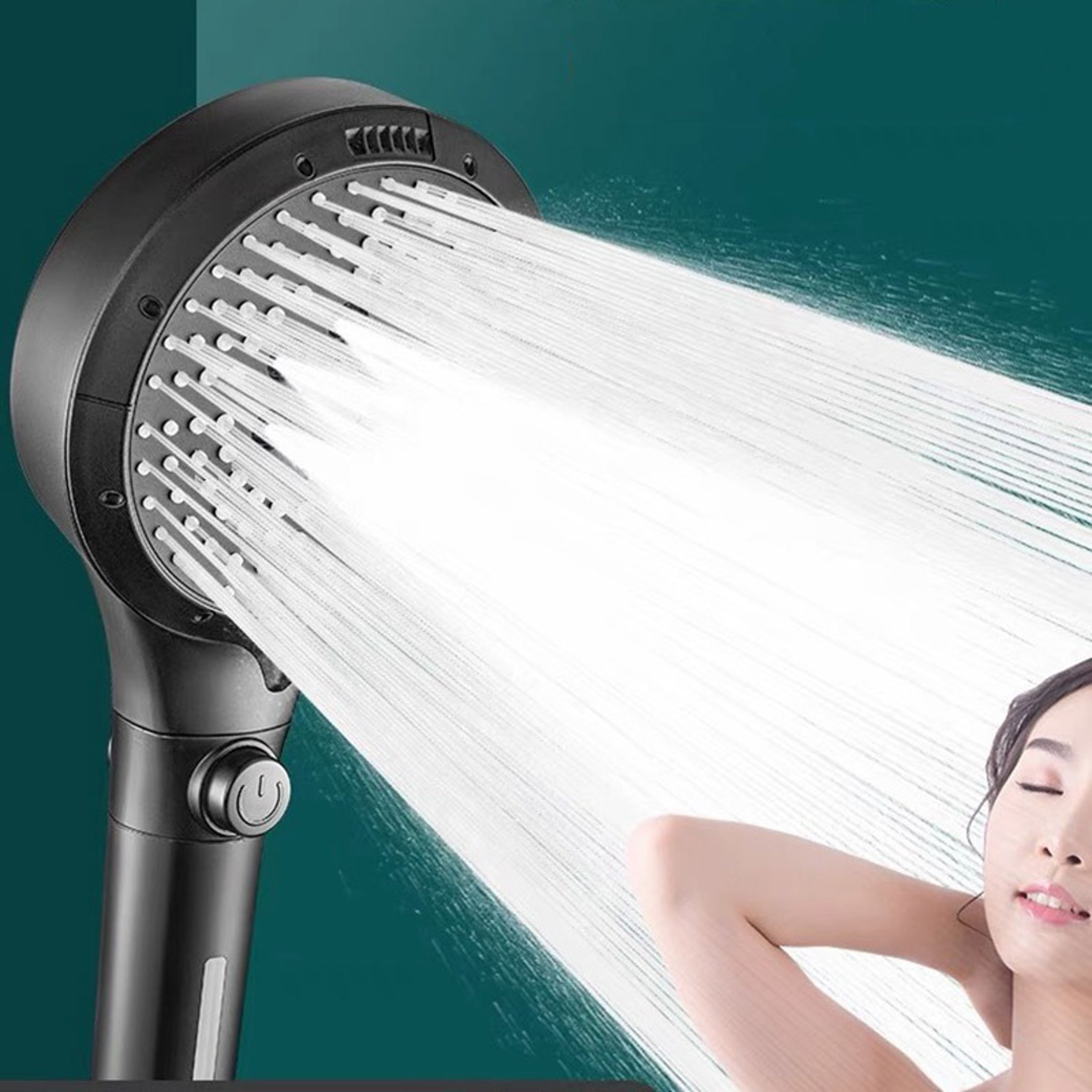 Multifunctional Modes Booster Shower Head Adjustable Filter Dechlorination Large Water Volume Showe 0