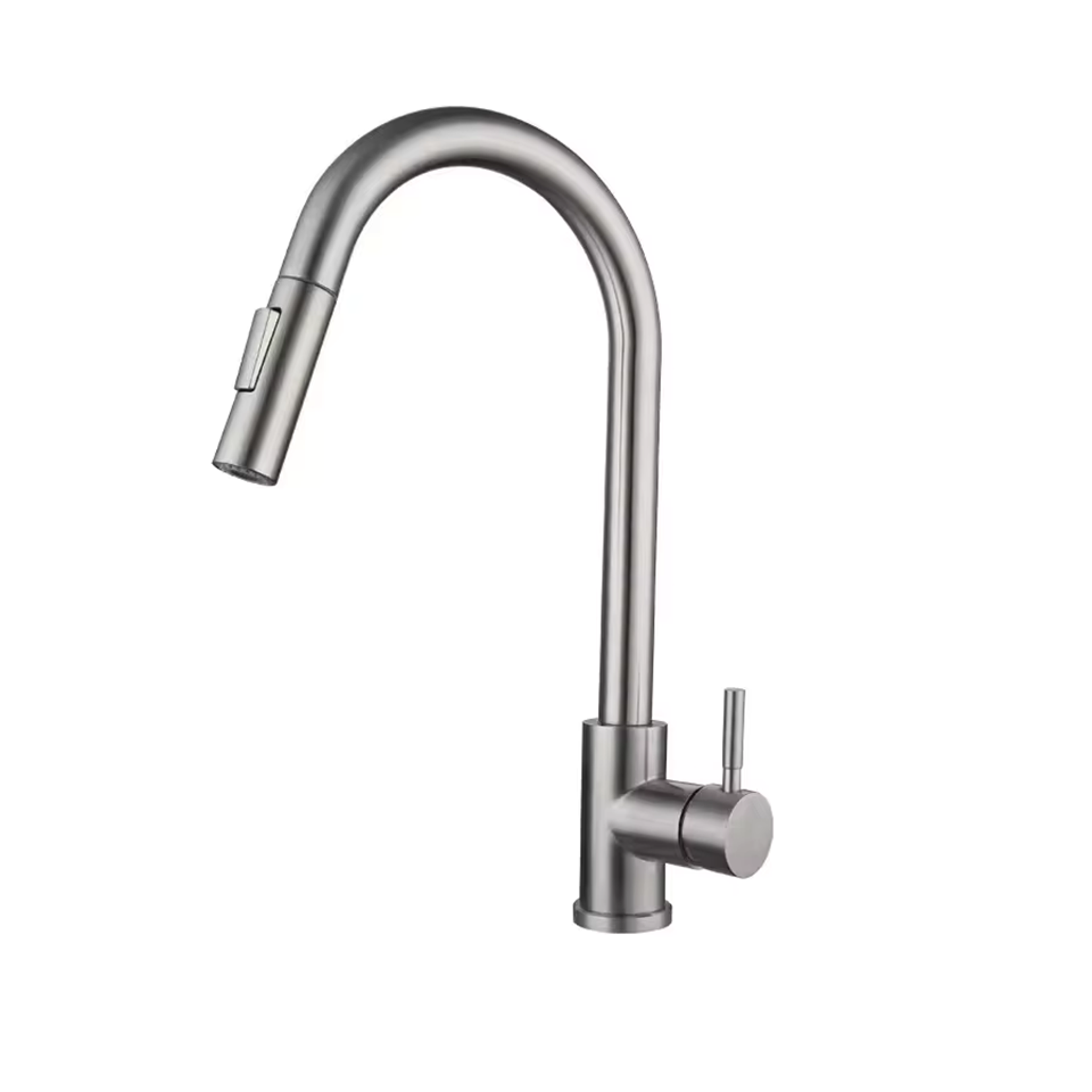 Pullout Kitchen Faucet Stainless Steel Brushed Sink Faucet Single Hole Water Faucet 6