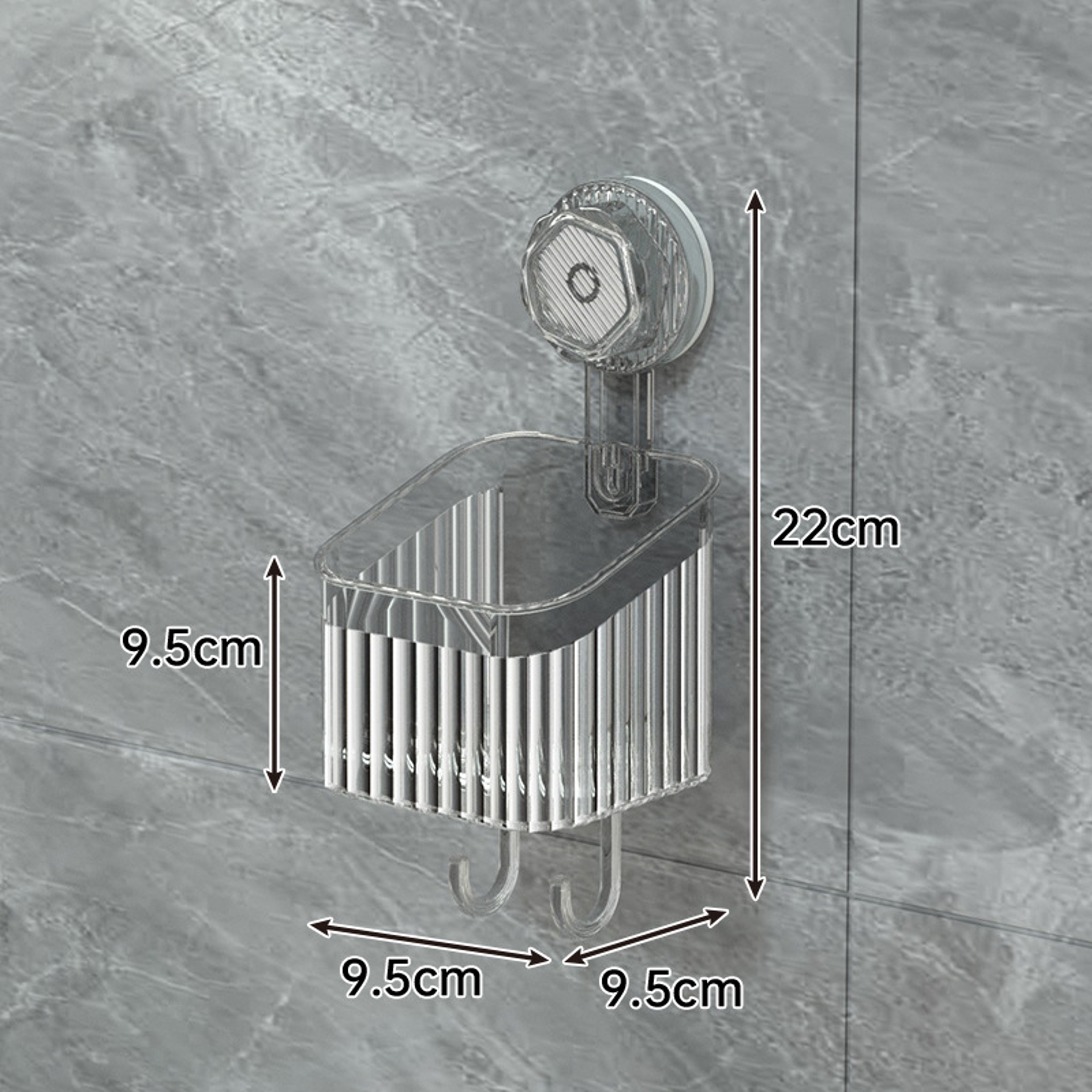 Multi-purpose Wall Mounted Rotating Rack for Bathroom and Kitchen Storage Punch-free Suction Cup Spice Holder – view 7