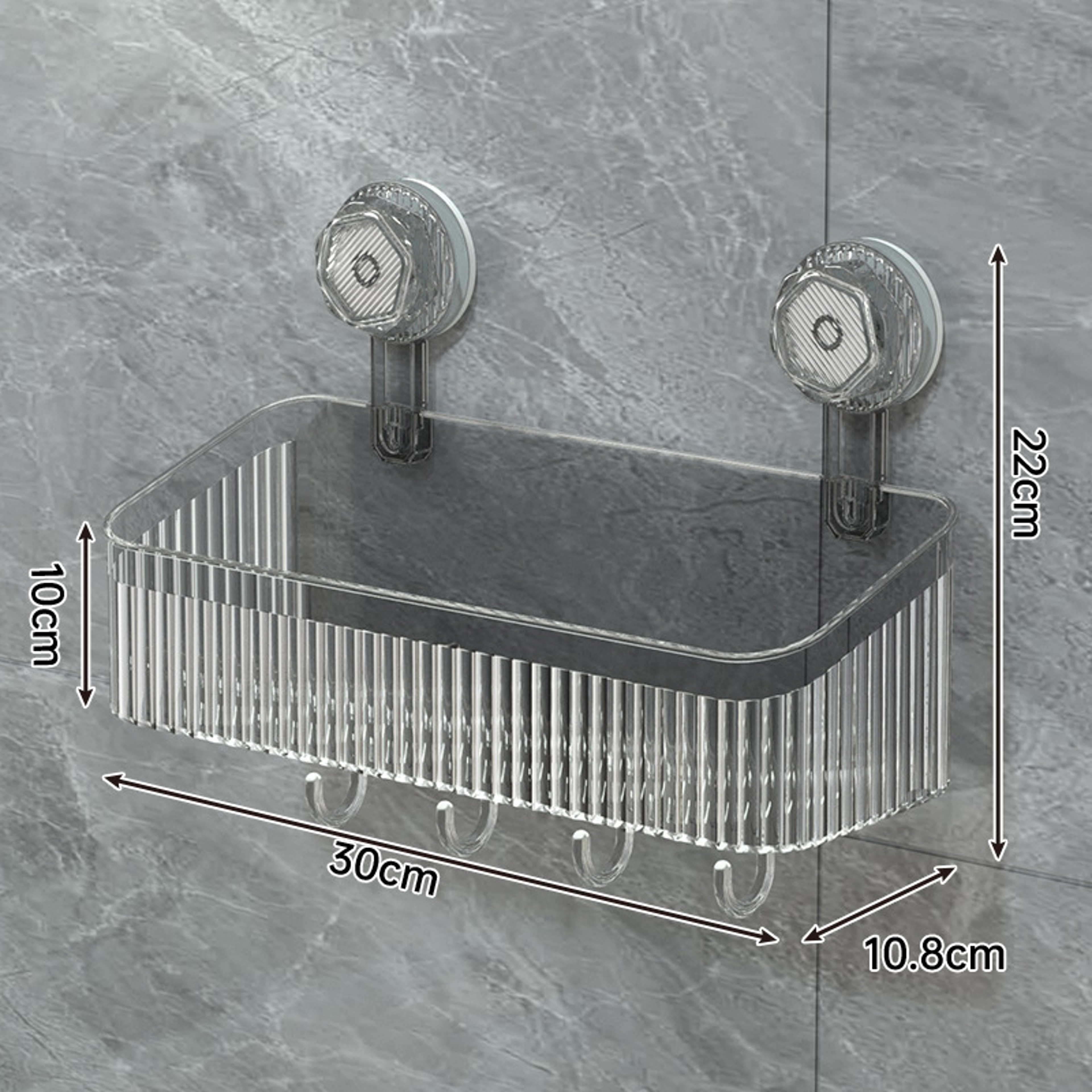 Multi-purpose Wall Mounted Rotating Rack for Bathroom and Kitchen Storage Punch-free Suction Cup Spice Holder – view 9