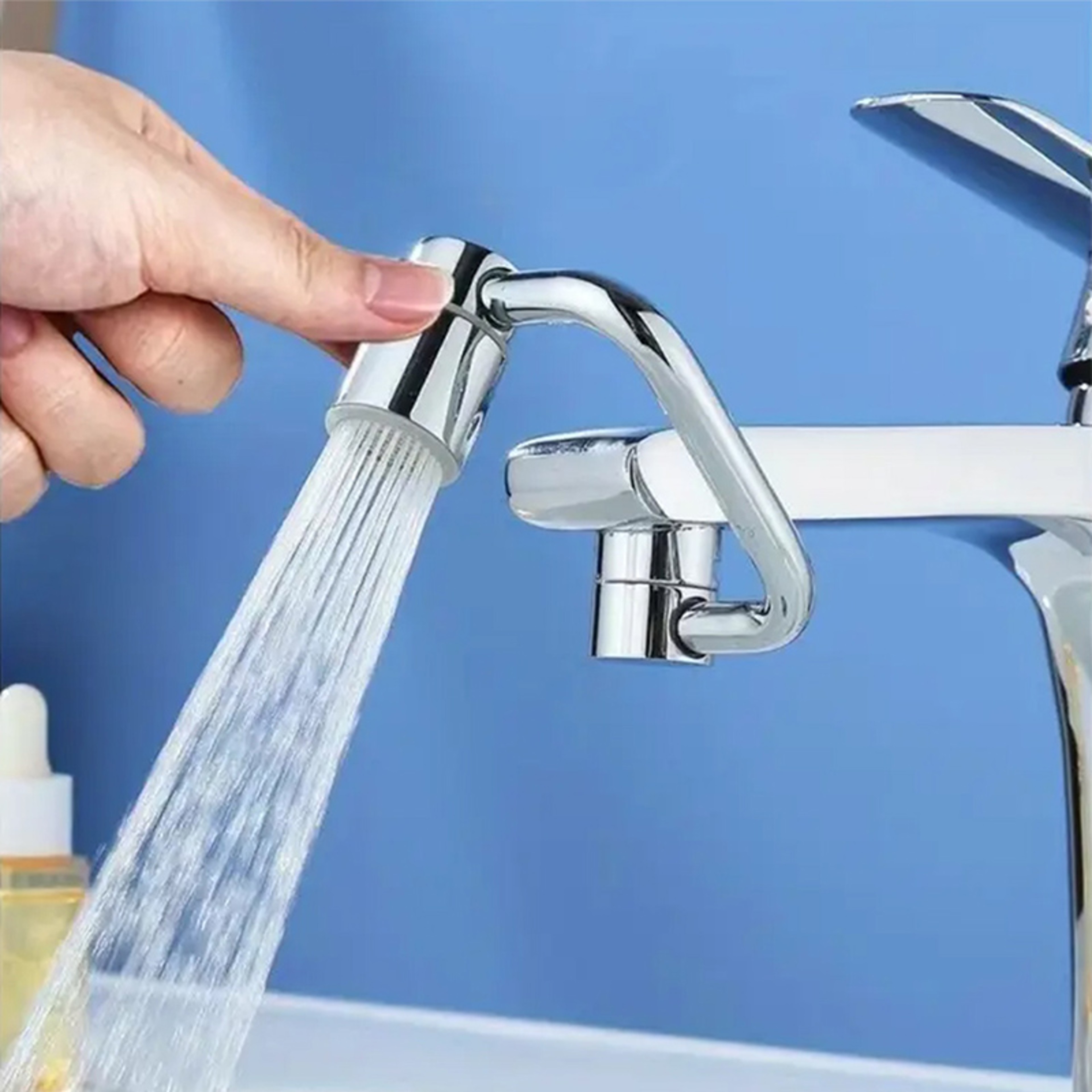Universal Faucet Extender Multi Functional Washbasin U Shaped Anti Splash Rotating Sink Head 0