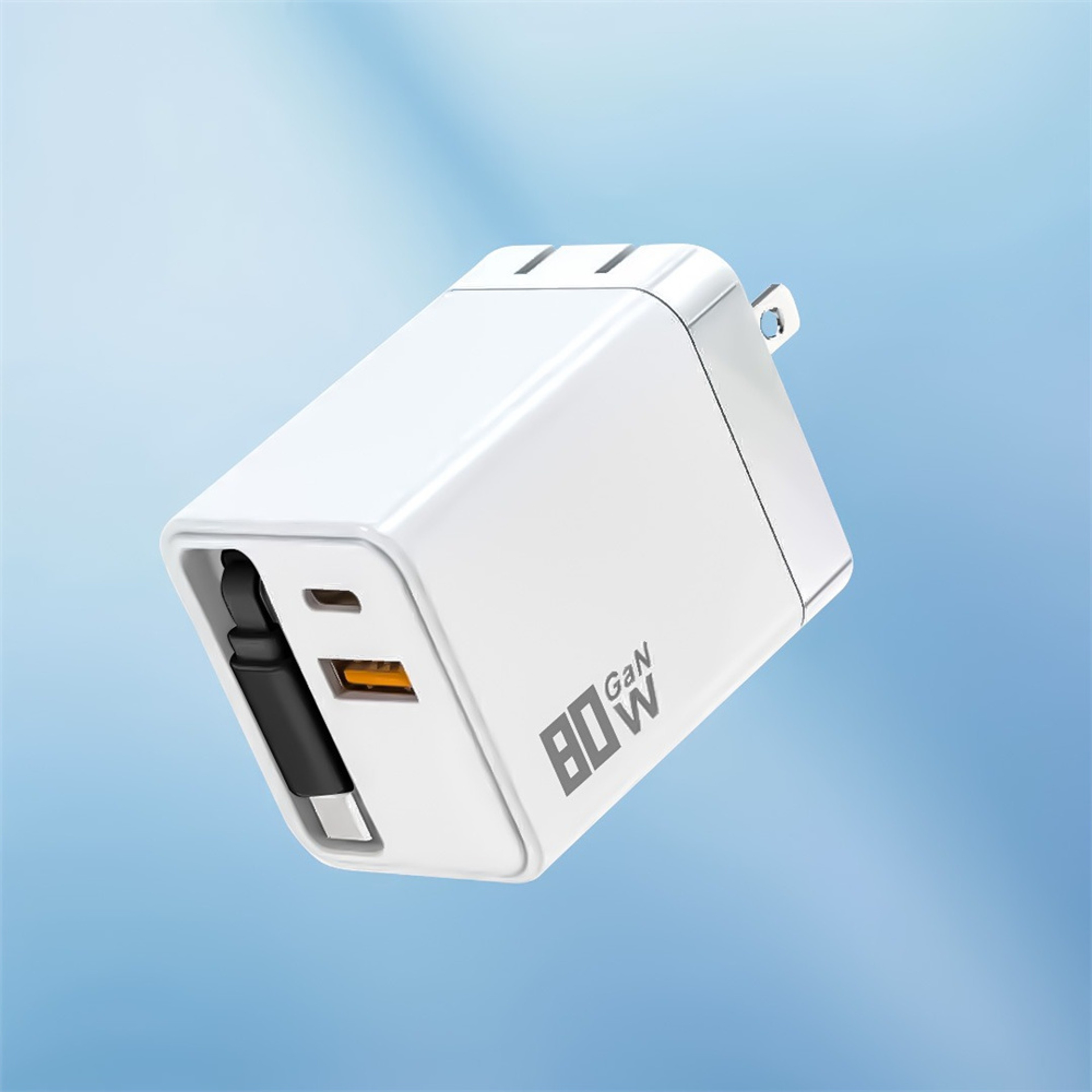 Retractable Cable USB C Fast Charger Quick Phone Adapter 0