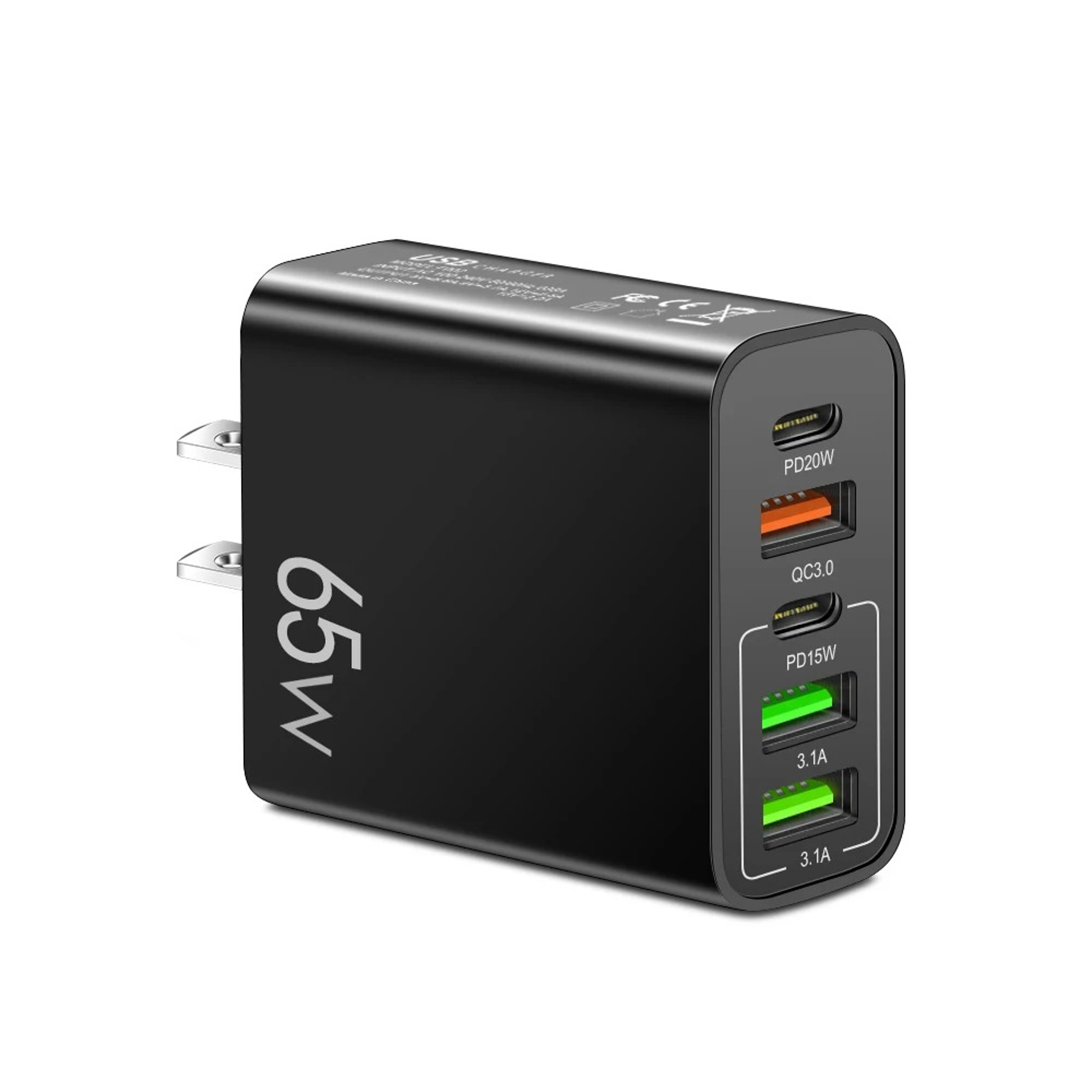 Multi Ports USB C Charger PD Type C Fast Charging Power Adapter Quick Charge Ports Wall Charger 7