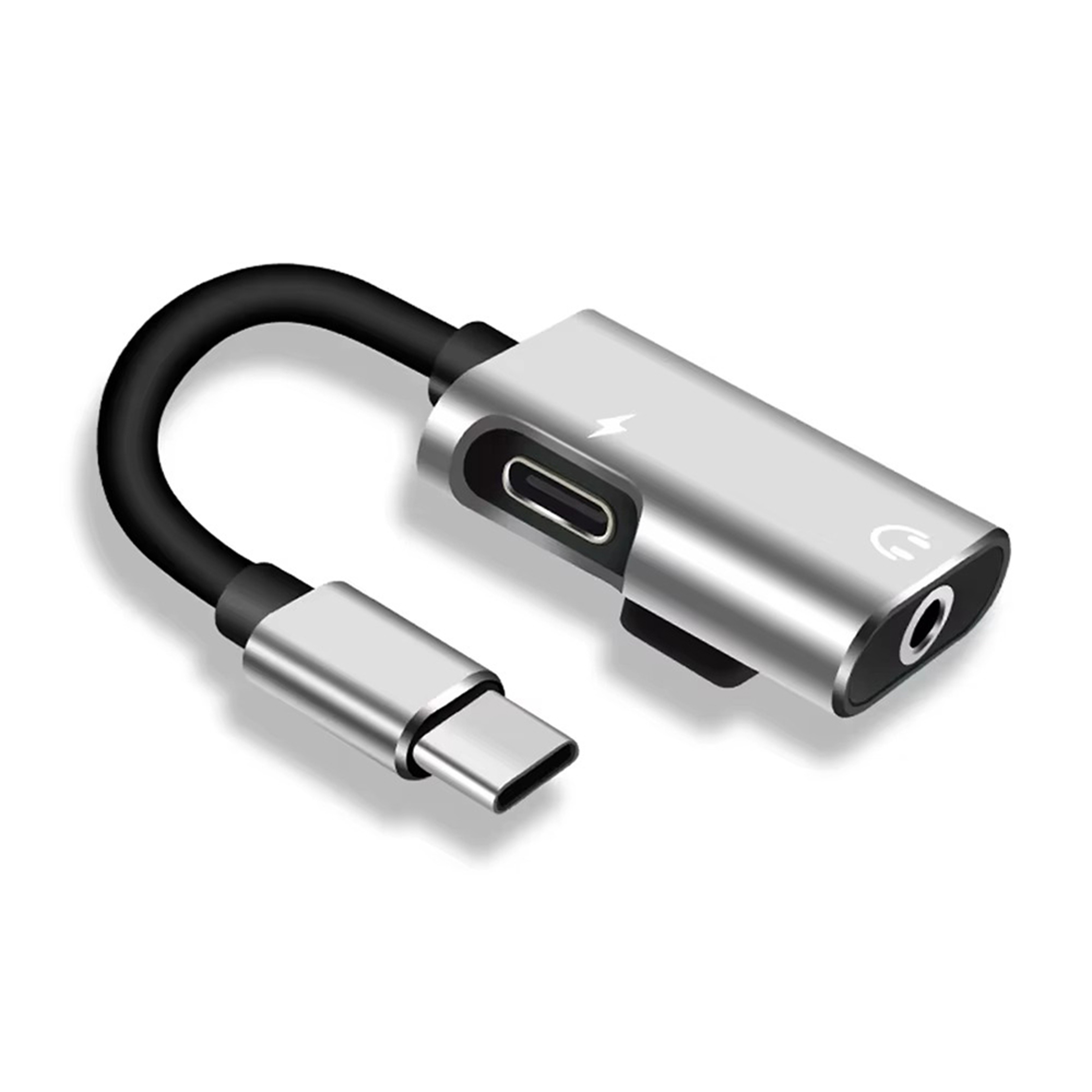 USB C Audio Splitter Type C Female To Jack Male Headphone Cable Converter 0