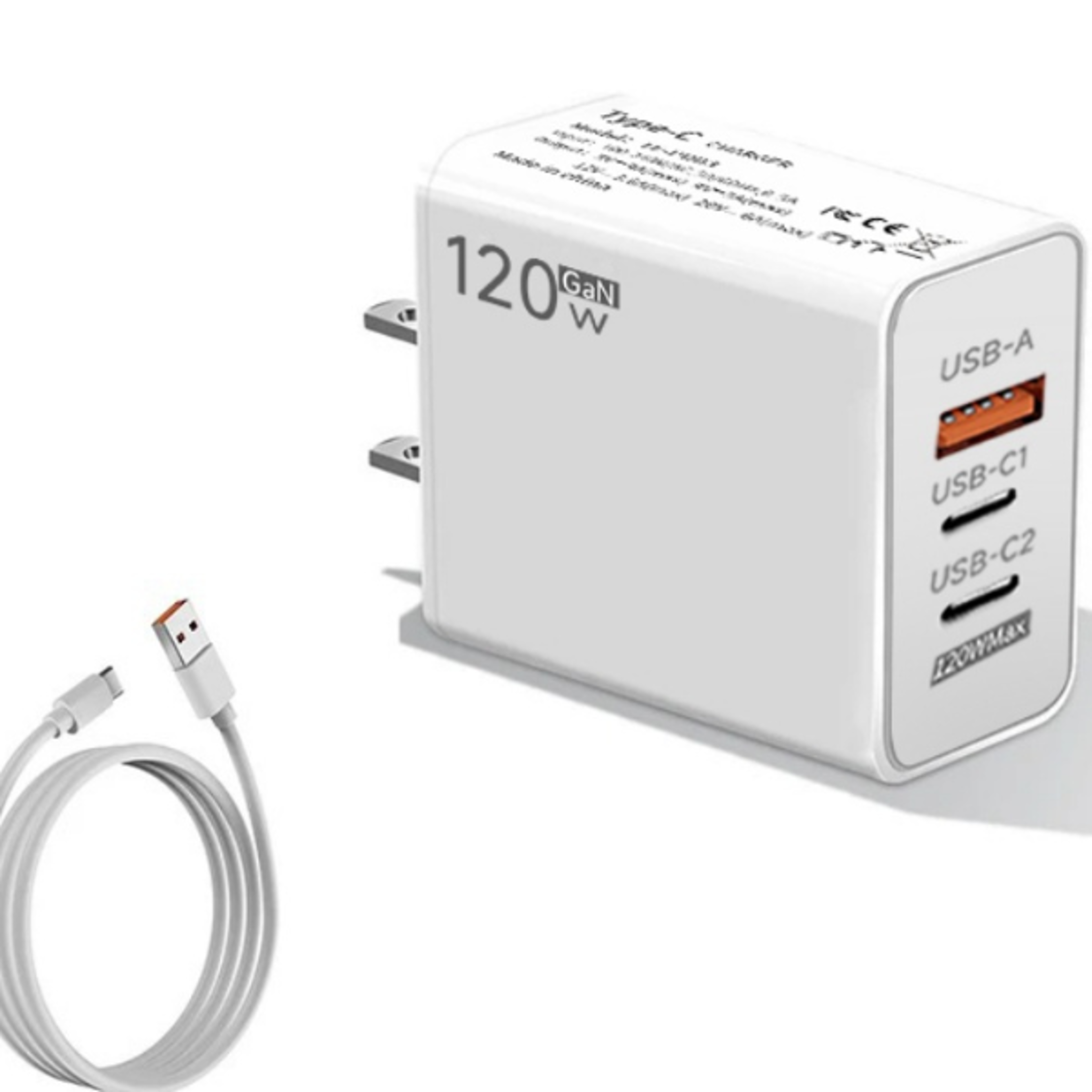 USB C Fast Charging Wall Charger Quick Charger Type C Cable Ports