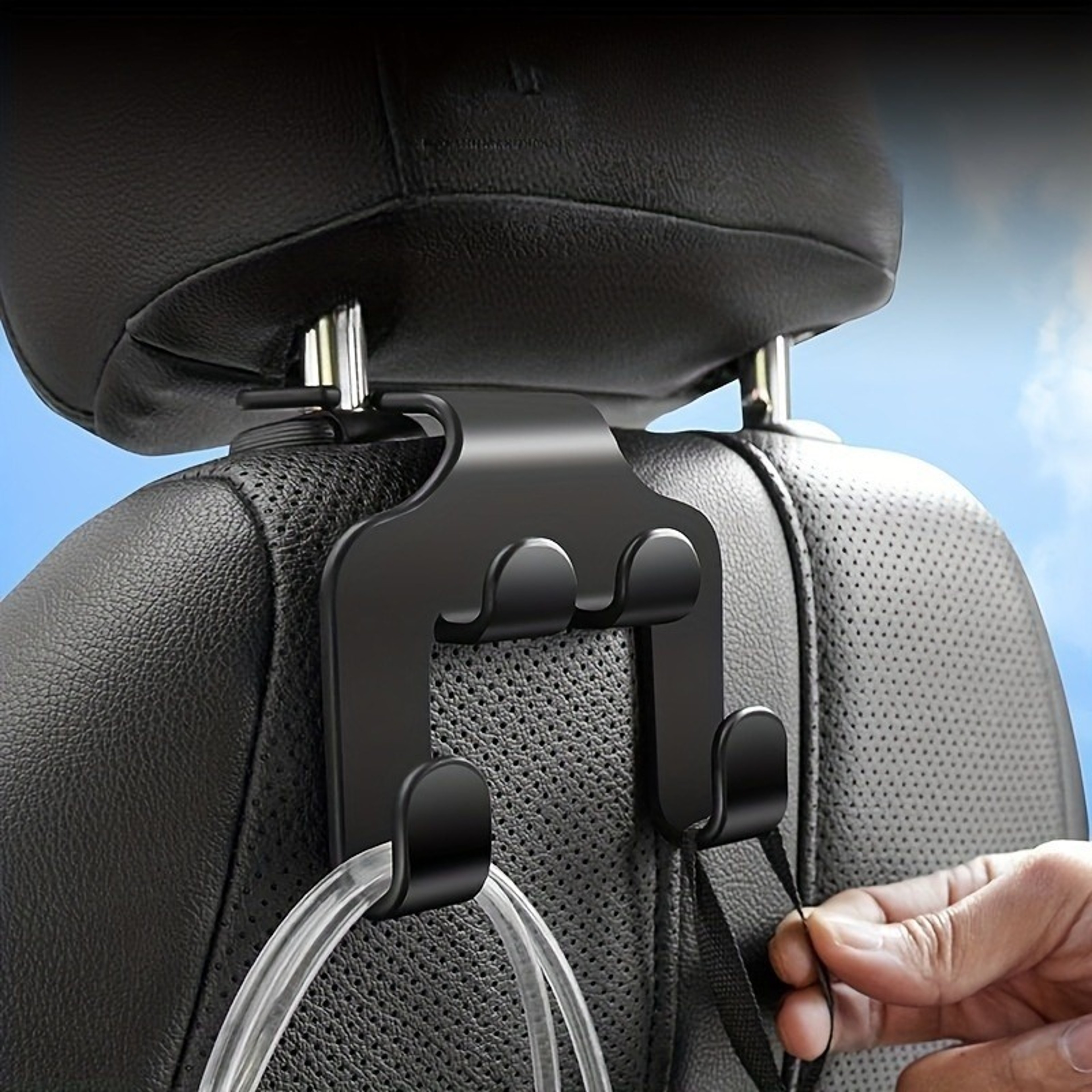 Universal Lazy Rear Seat Phone Stand Hook Holder Bracket For Car Back Seat Headrest Hanging Storage 3