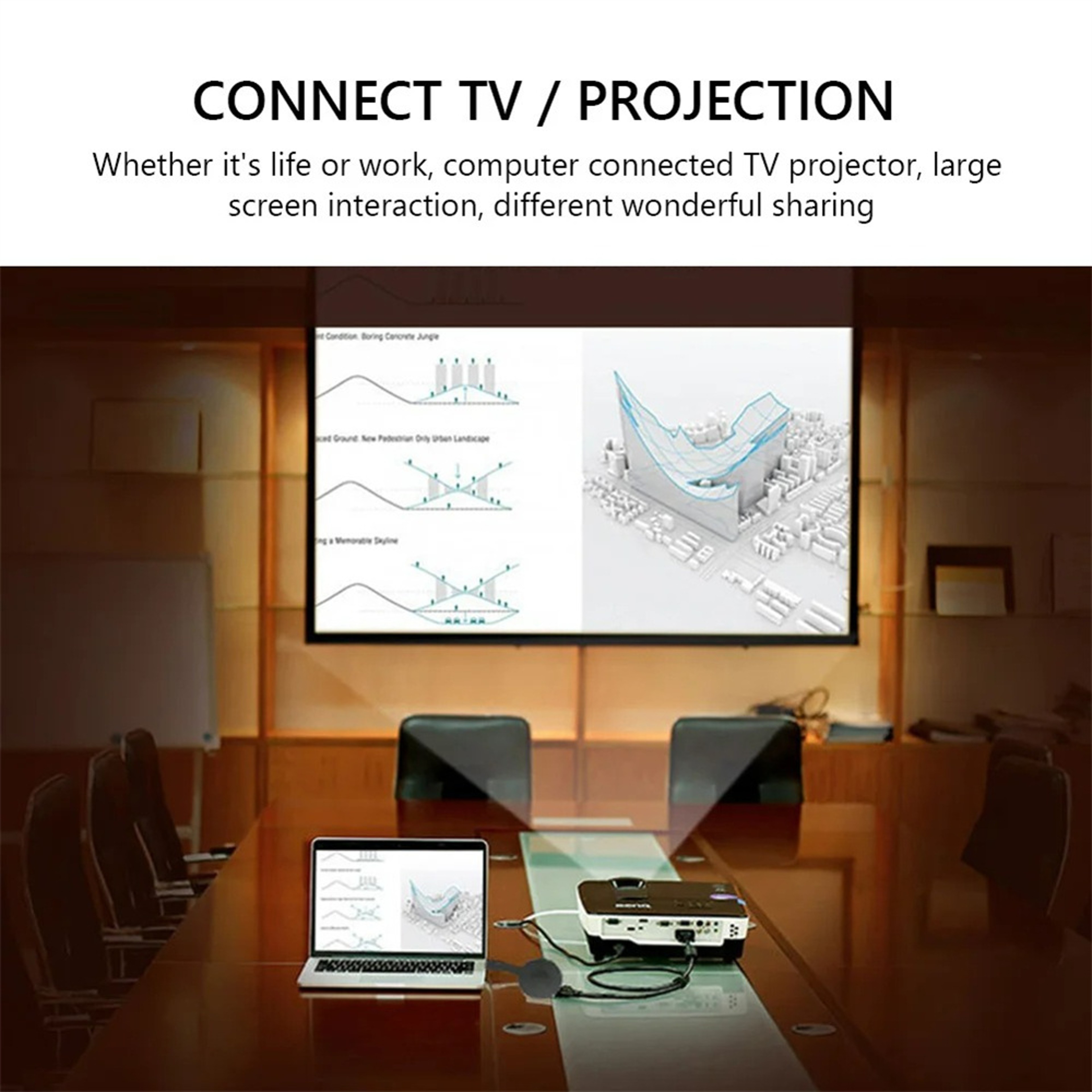 HDMICompatible TV Stick WiFi Display Dongle Receiver Projector Video Magnifier Mirror Screen 5
