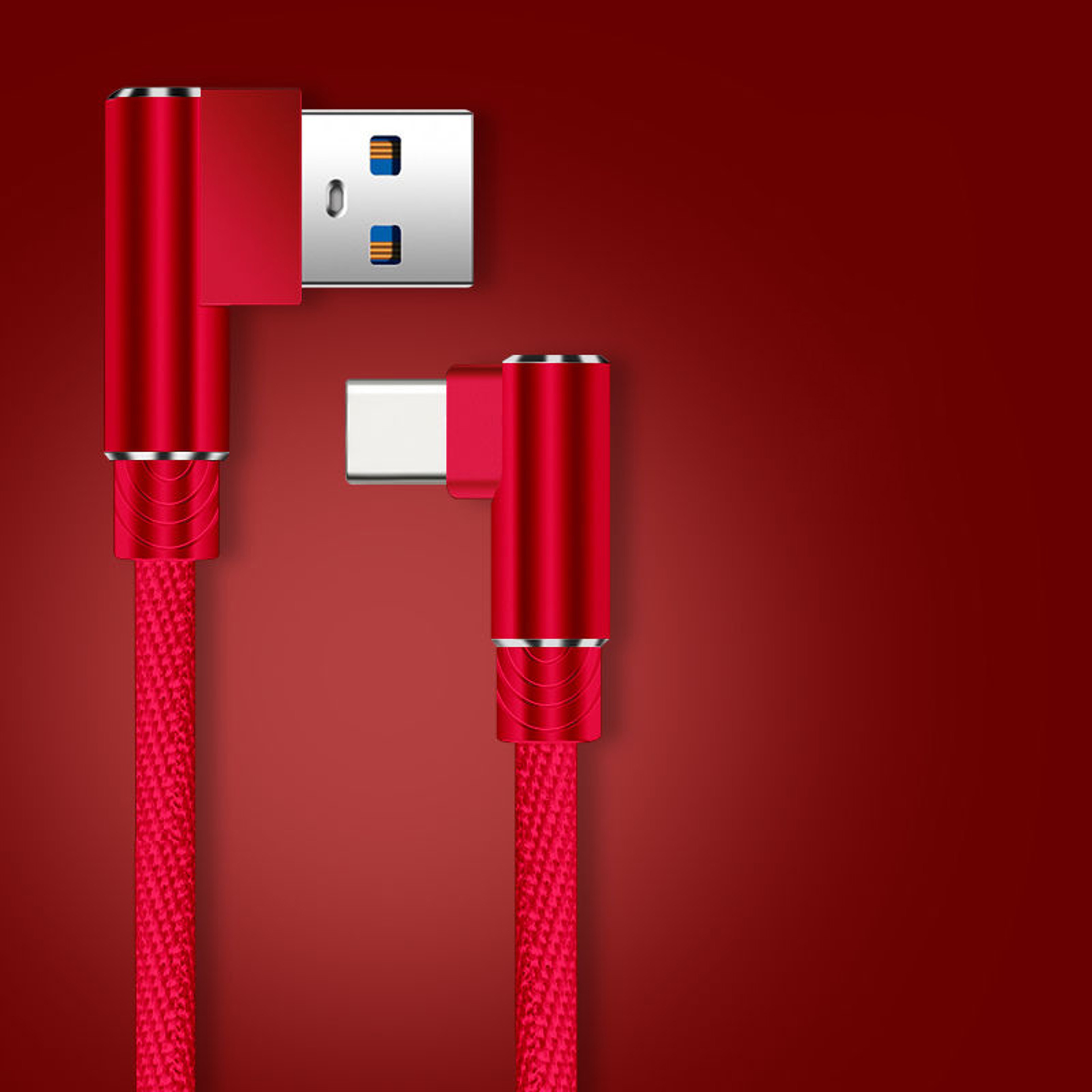 Fast Charge Type C USB Cable Elbow Data Cord PD Mobile Phone Cable 0