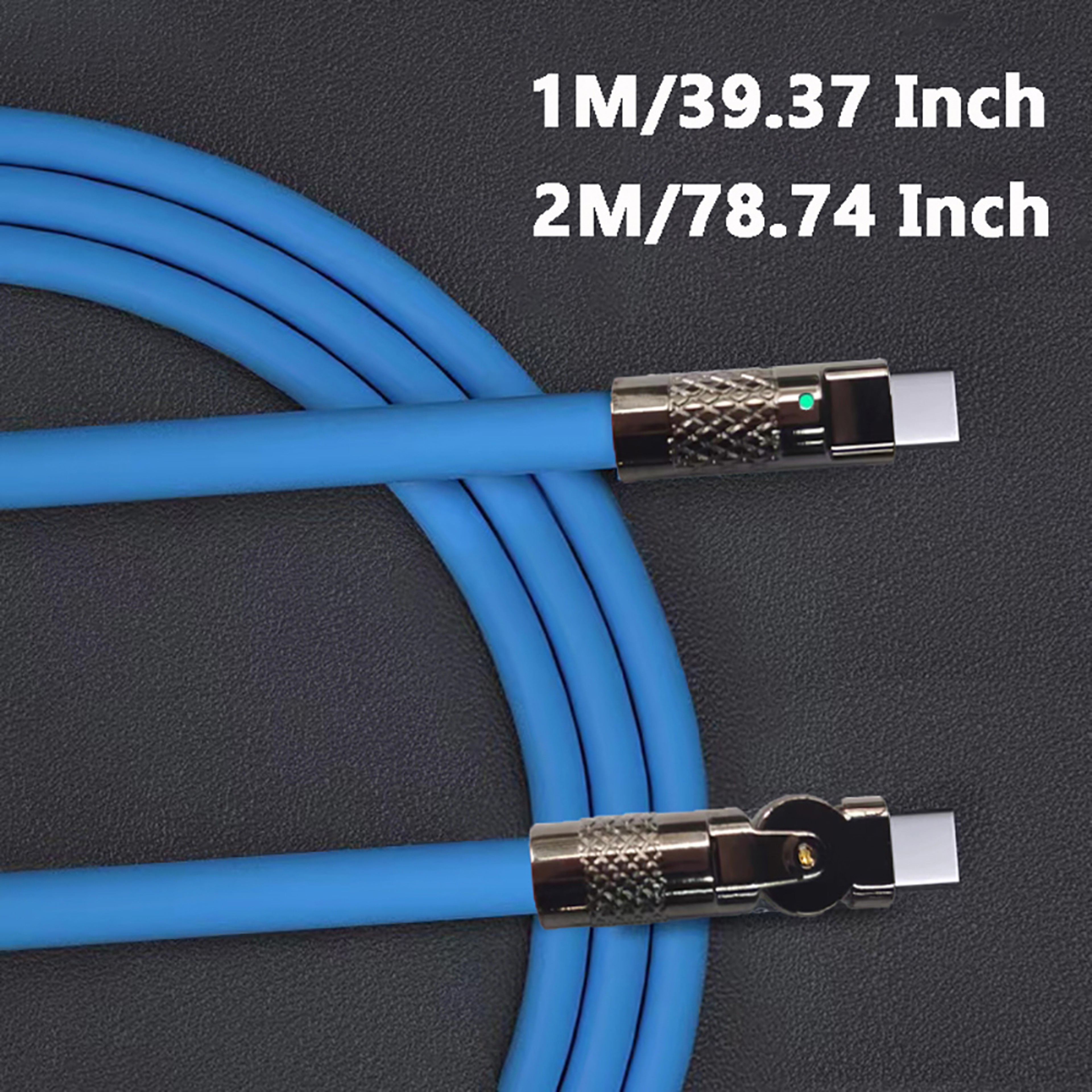 Fast Charging Type C Cable Rotation Elbow Charger Data Cord Quick Charge Wire 3