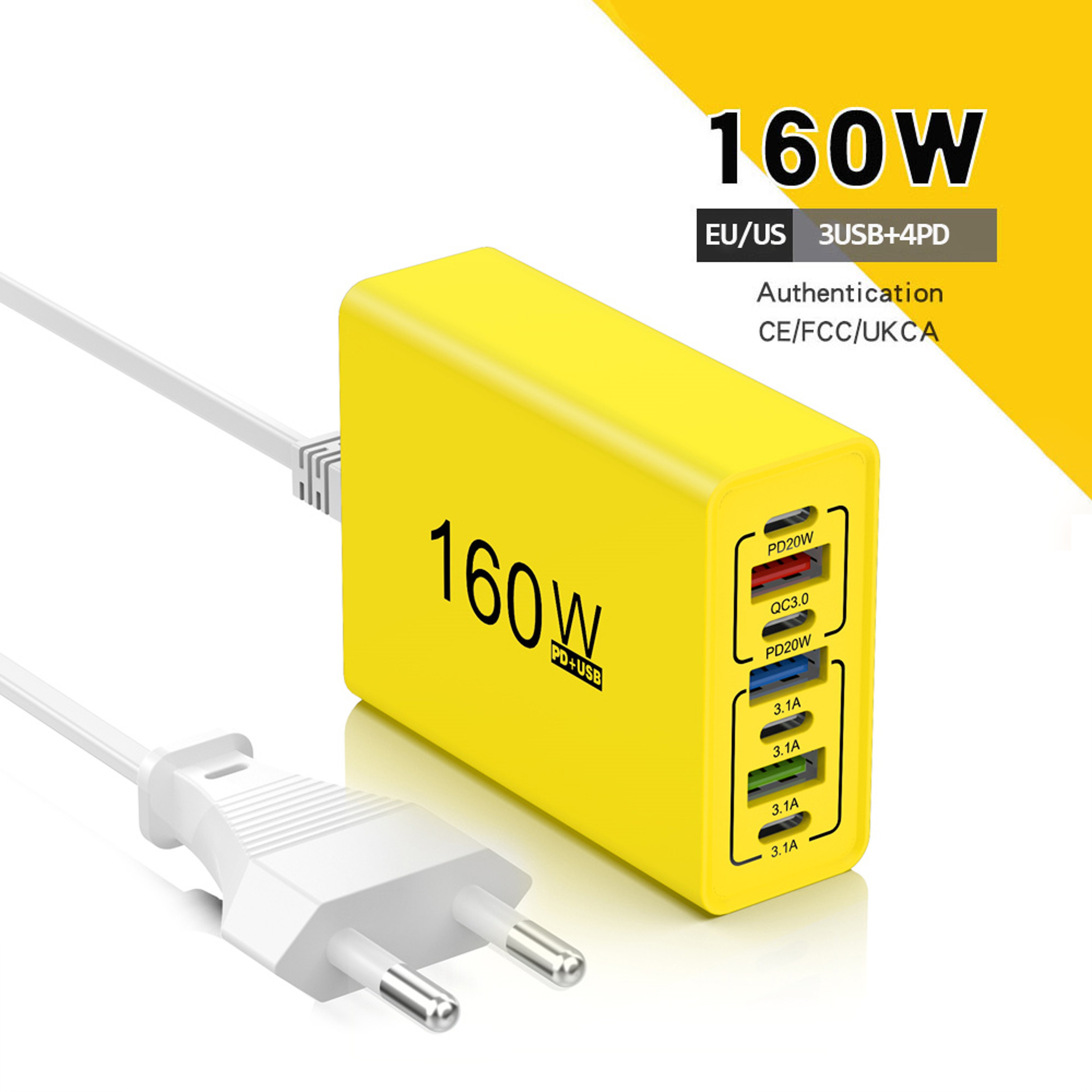 Type C Power Strip Multi Ports USB Charger Quick Charge Travel Adapter Fast Charging Wall Charger 1