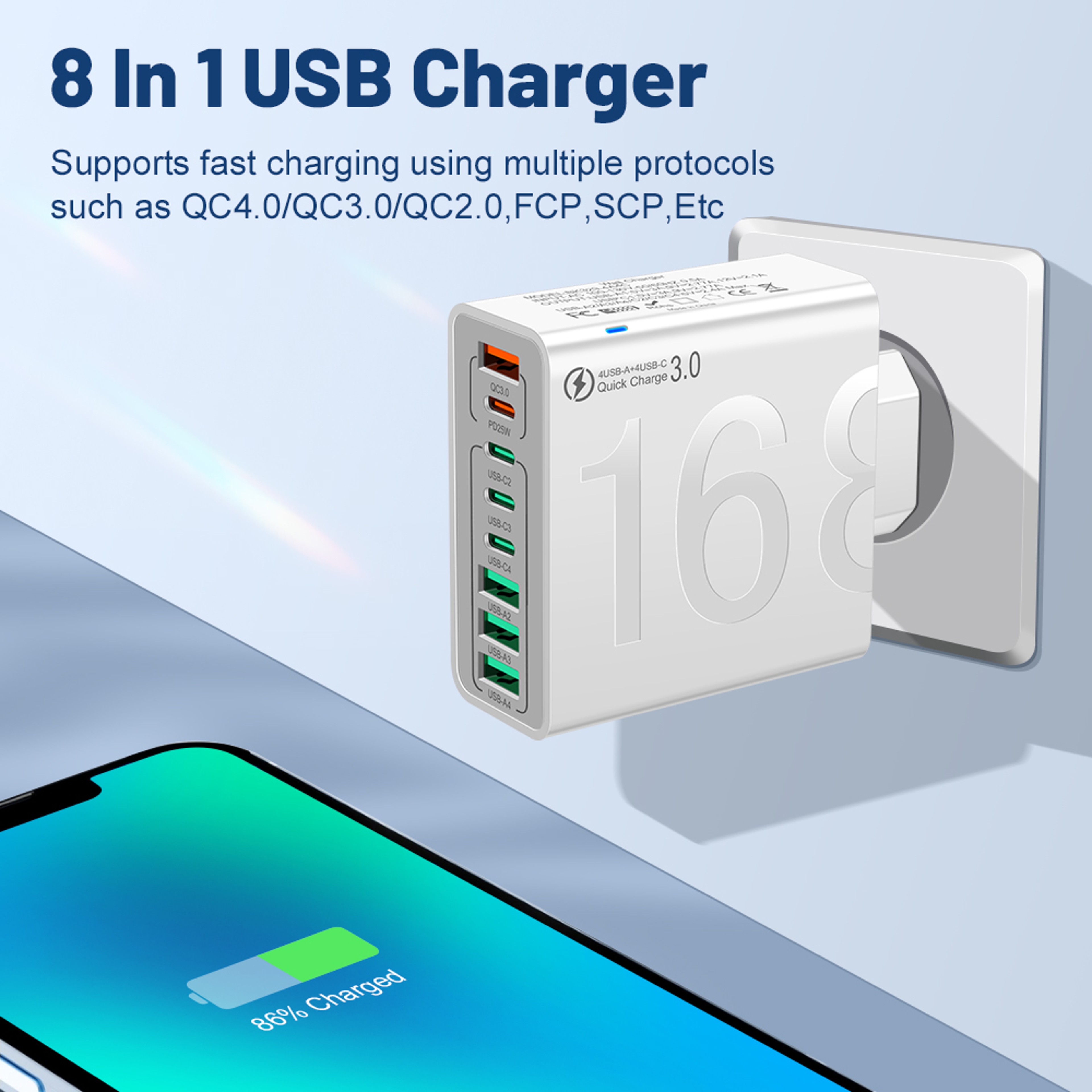 USB C Charger PD Type C Fast Charging Wall Charger For Phones 2