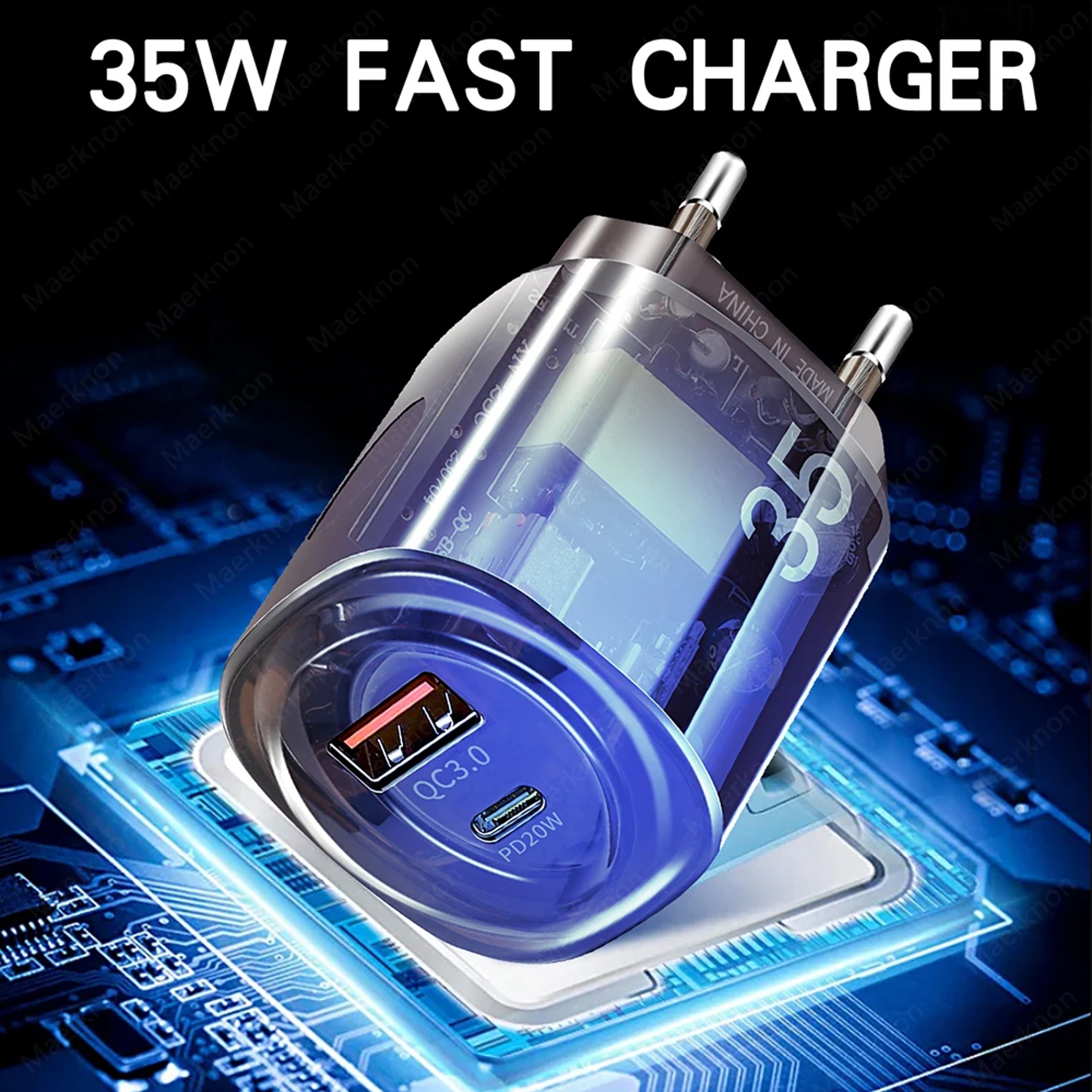 USB C Fast Charging Phone Charger Adapter PD Type C Quick Charge Wall Charger 1