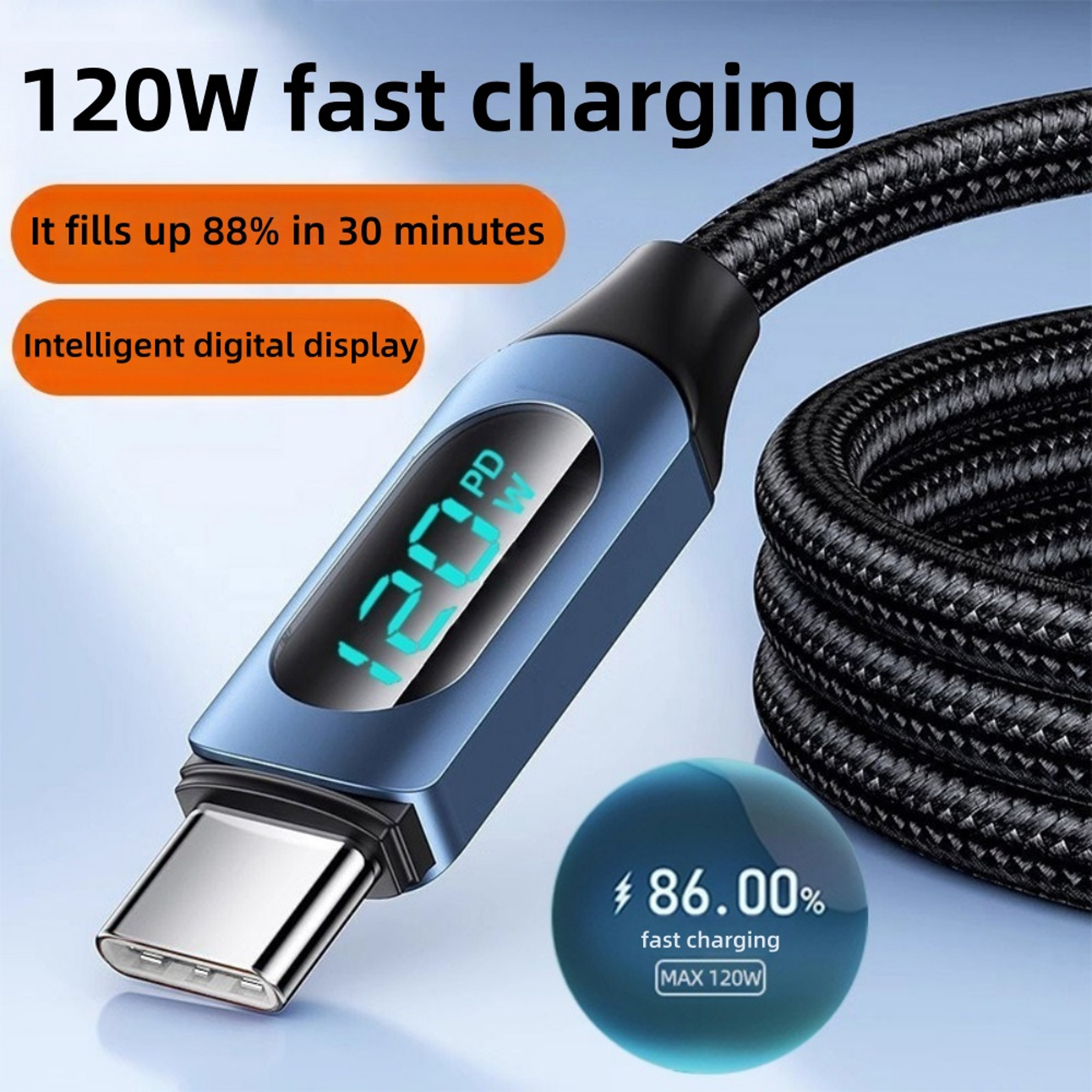 High Speed USB C To USB C Charging Cable Fast Data Transfer Cord USB A To Type C Quick Charge Wire 0
