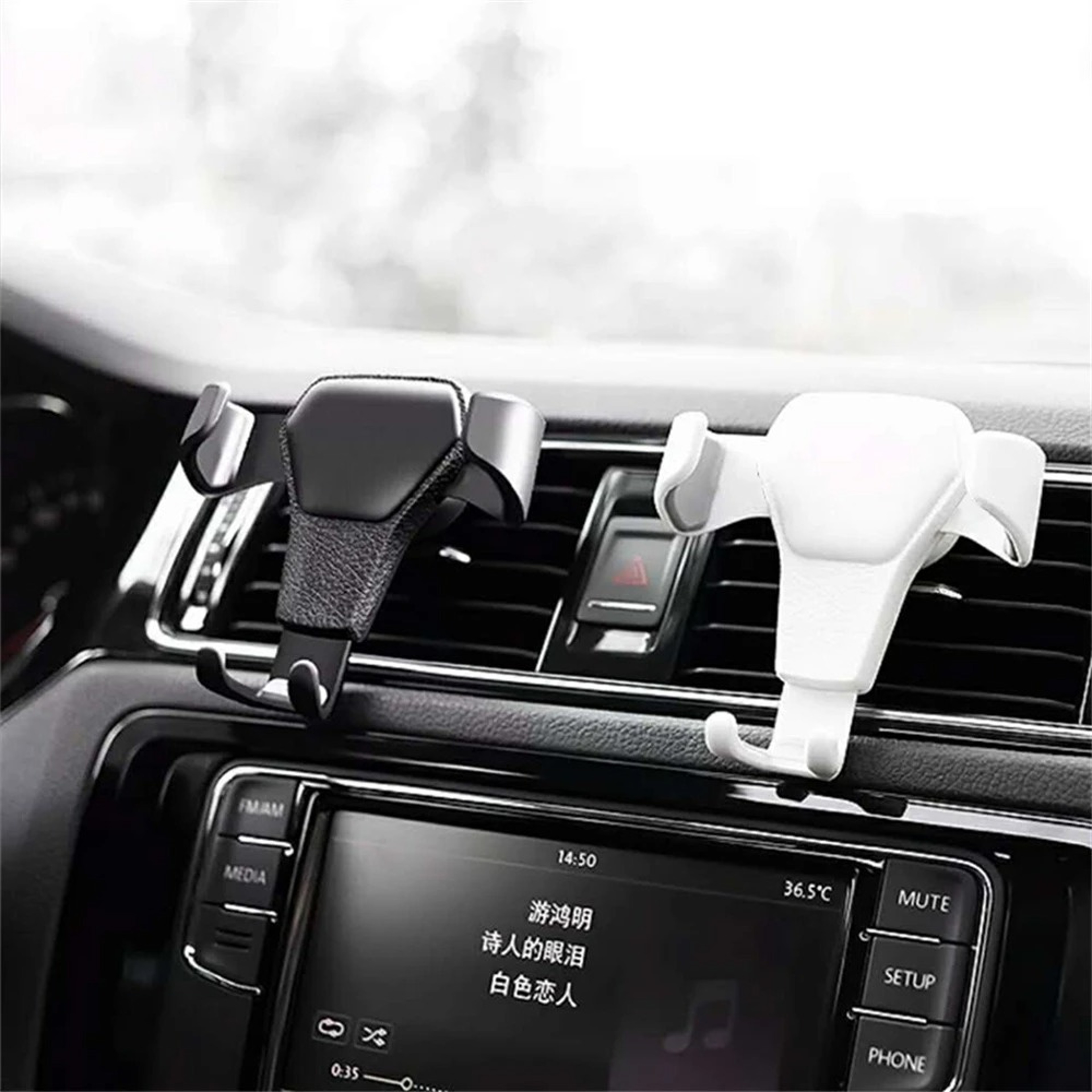 Car Mobile Phone Holder GPS Navigation Holder Car Air Vent Clip Mount Bracket Gravity Support Brack 5