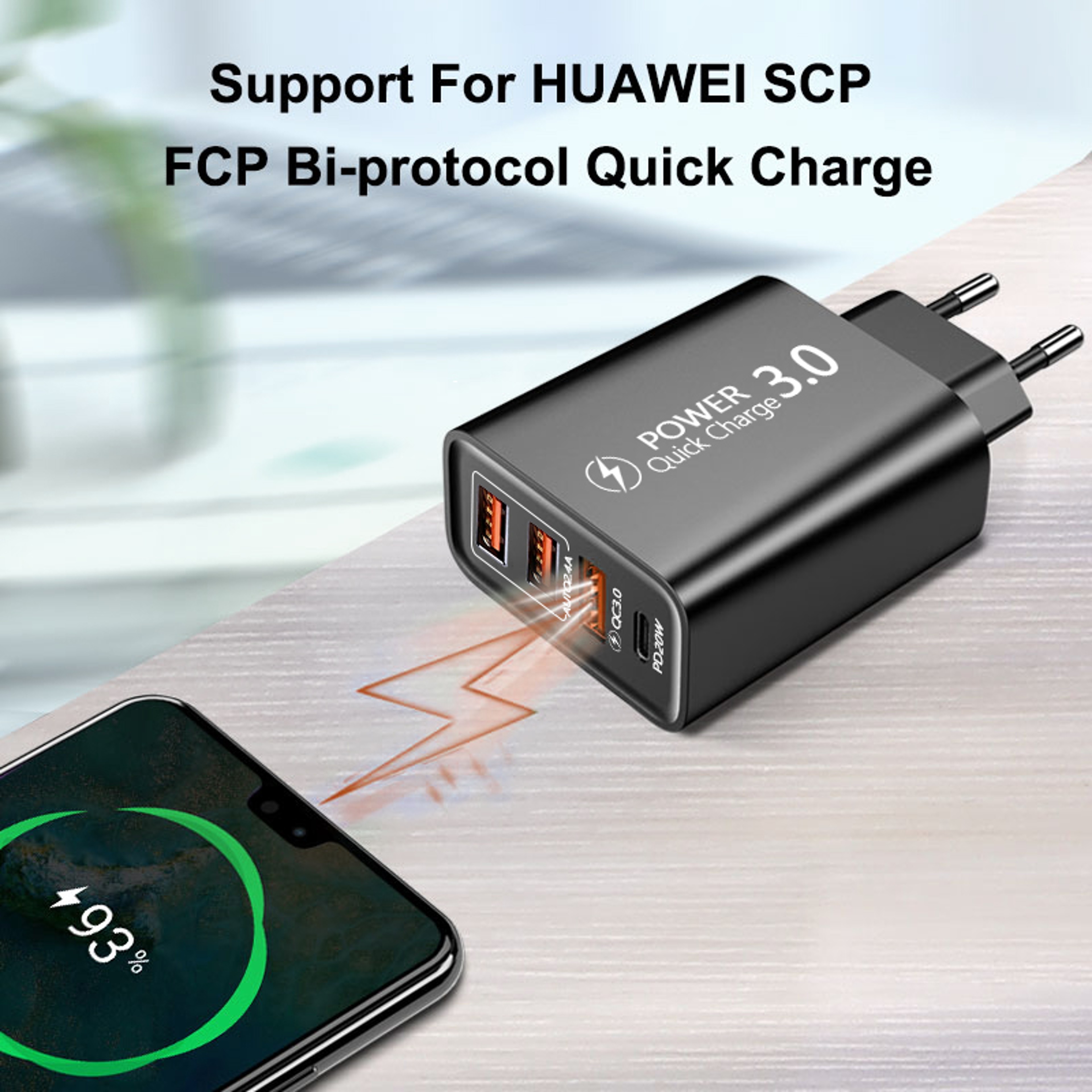 Fast Charging USB PD Charger Quick Charger Power Adapter For Type C Phones 1