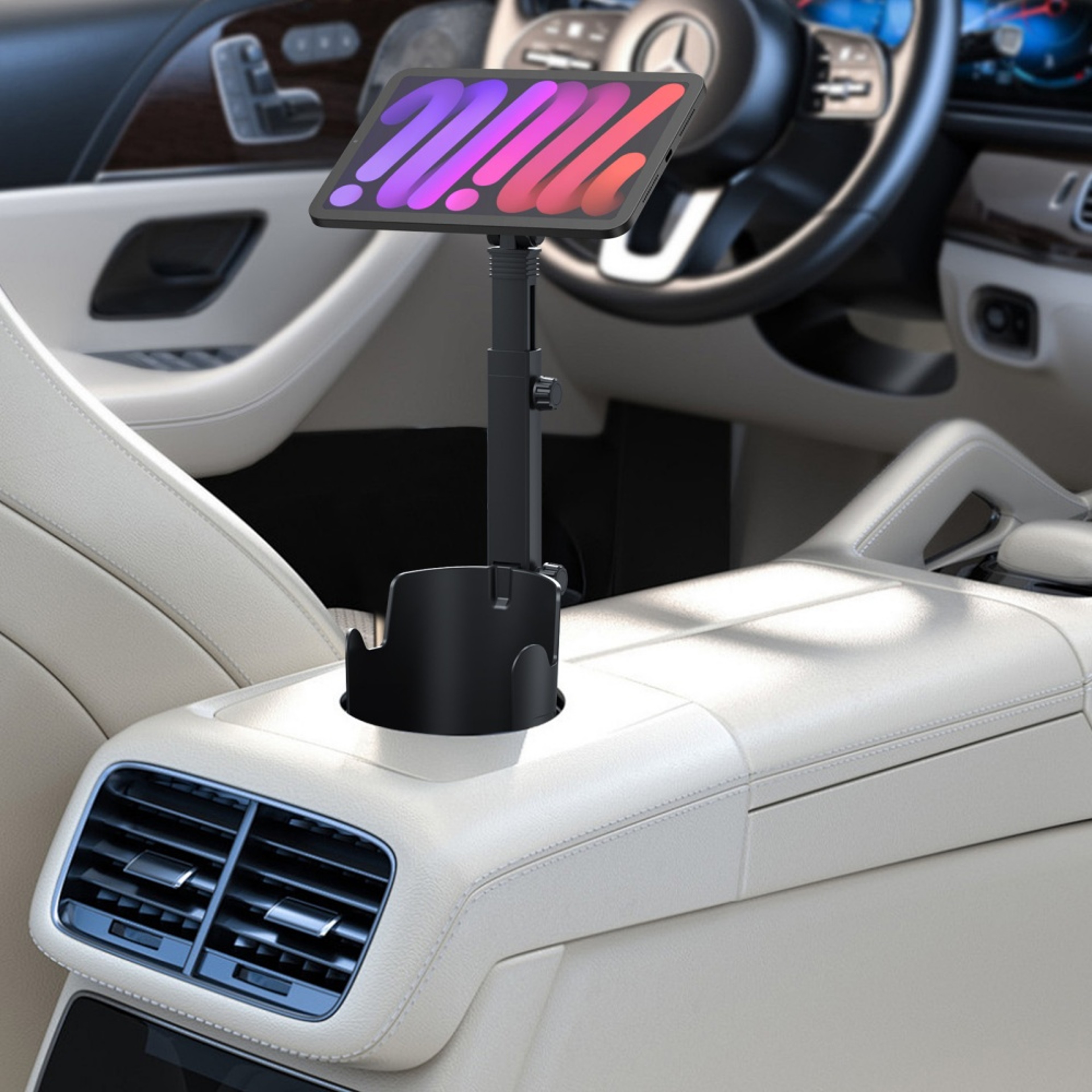 Universal Magnetic Car Cup Phone Holder Adjustable Rotation Stand Smartphone Bracket 4