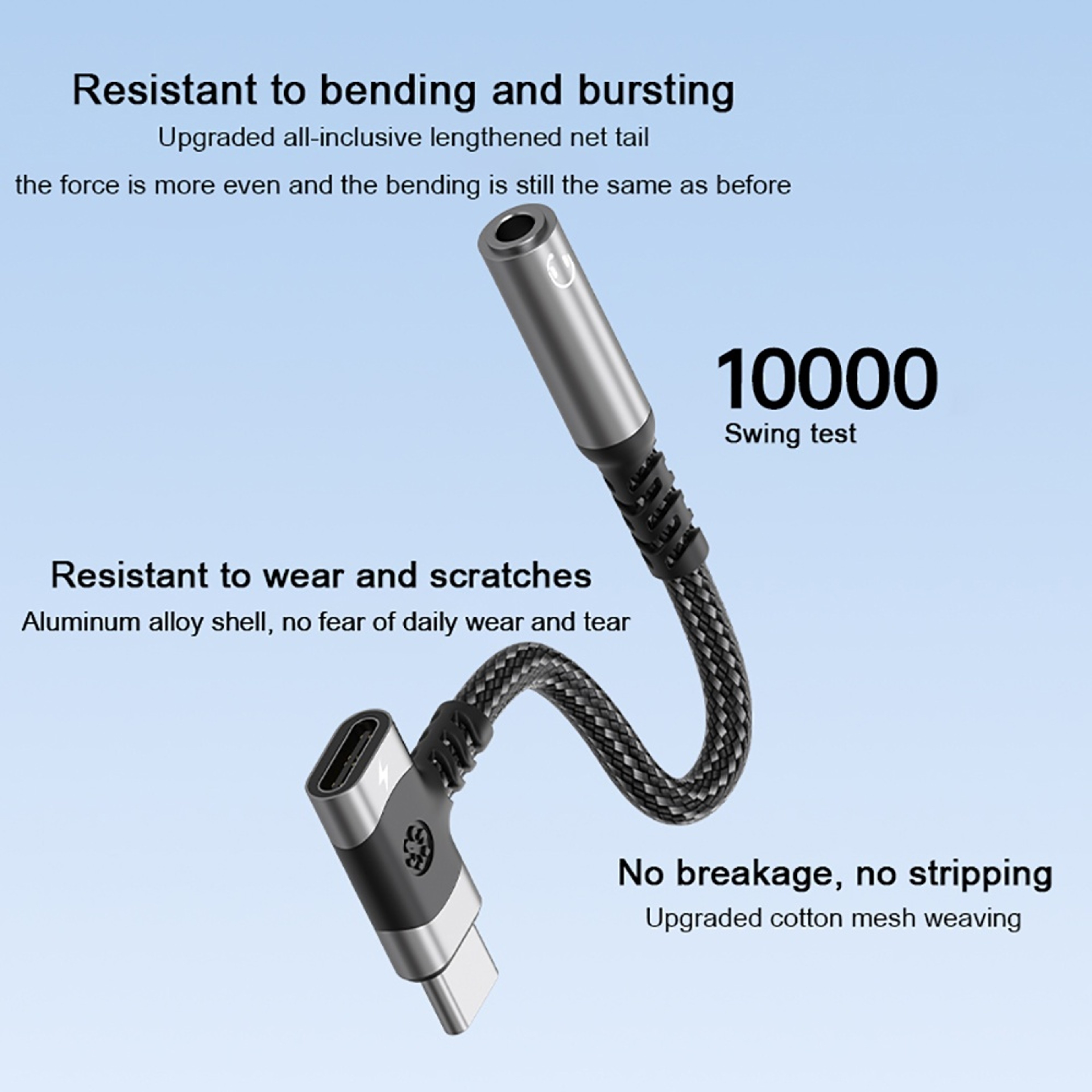 Type C OTG Splitter USB C to Jack AUX Audio Adapter Headphone Cable Converter – view 5