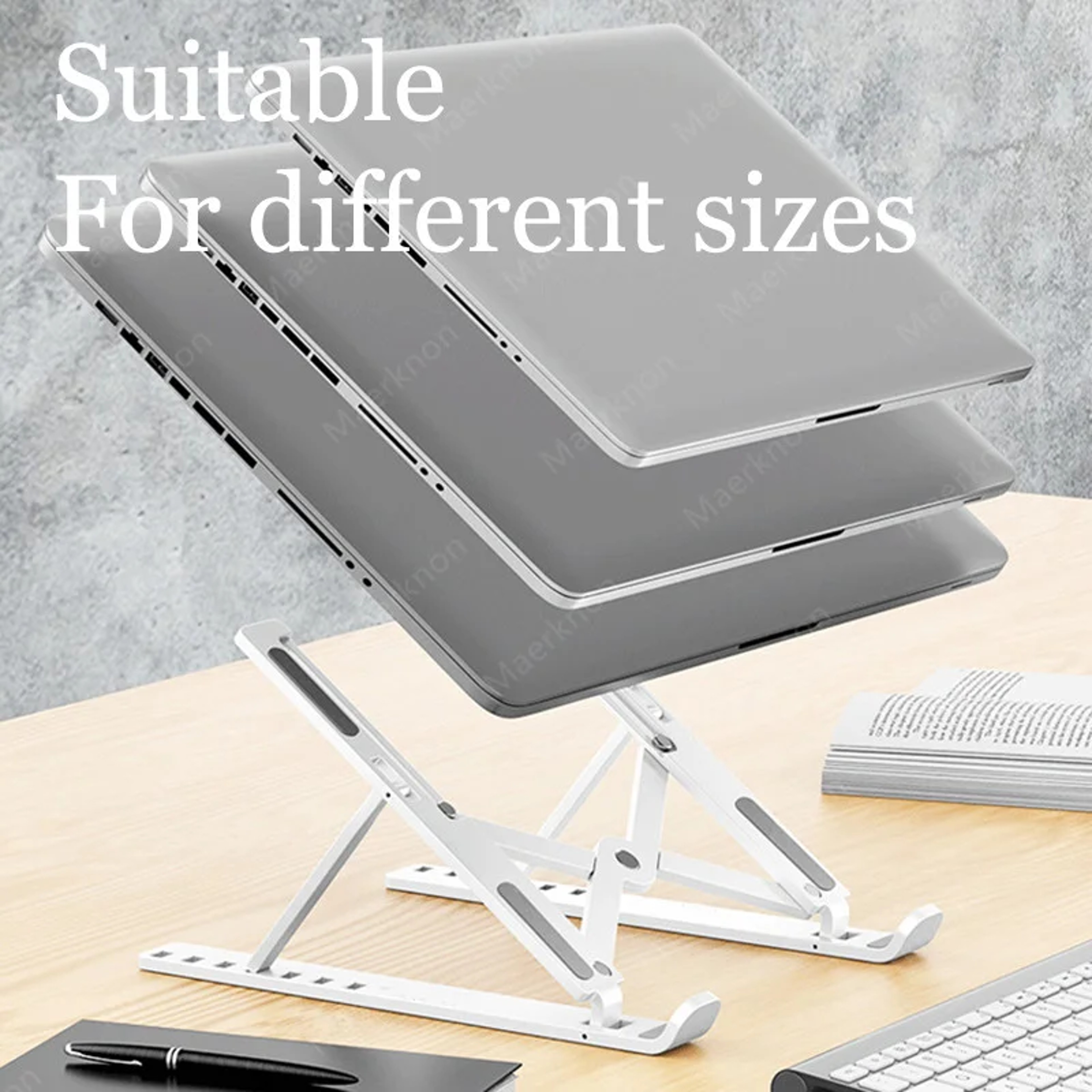 Foldable Portable Laptop Stand Adjustable Notebook Bracket Computer Monitor Holder Tablets Base Acc 2