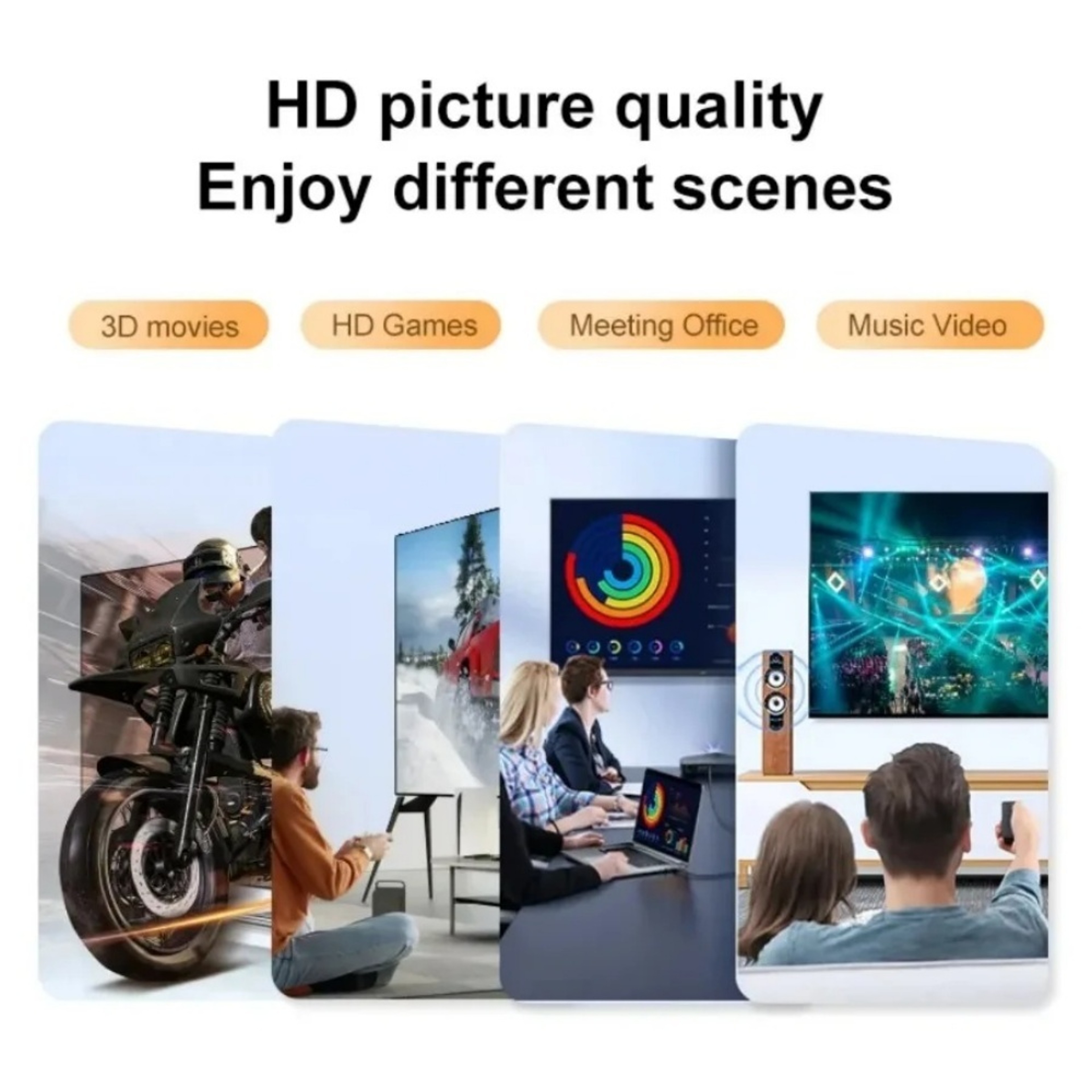 HDMICompatible Video Audio Cable Adapter For TV Box PC Laptop Monitor Projector HD HDMI Extension C 2