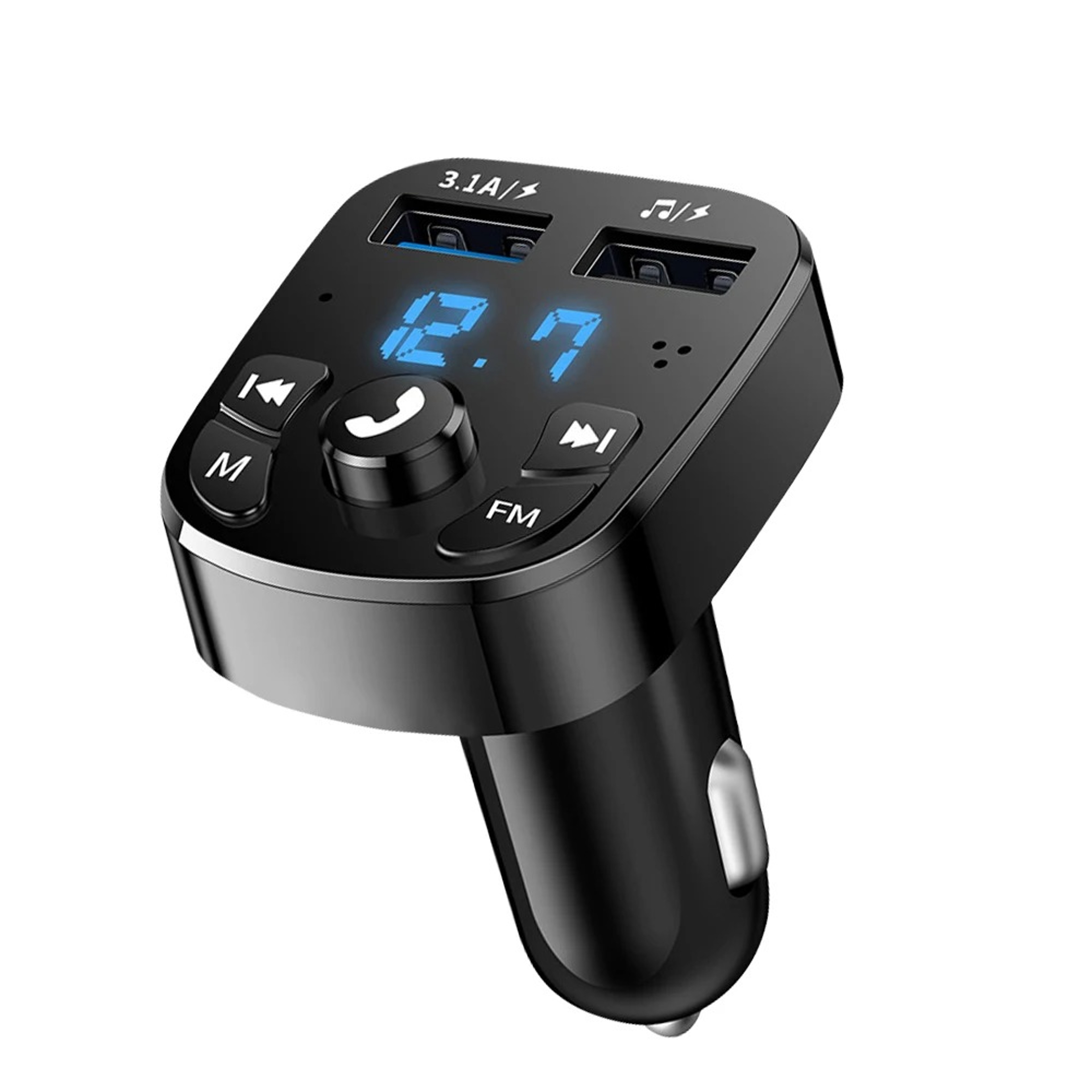 Bluetooth Car Player Adapter USB Flash Drive FM Transmitter Dual USB Fast Phone Charger Car Kits 0