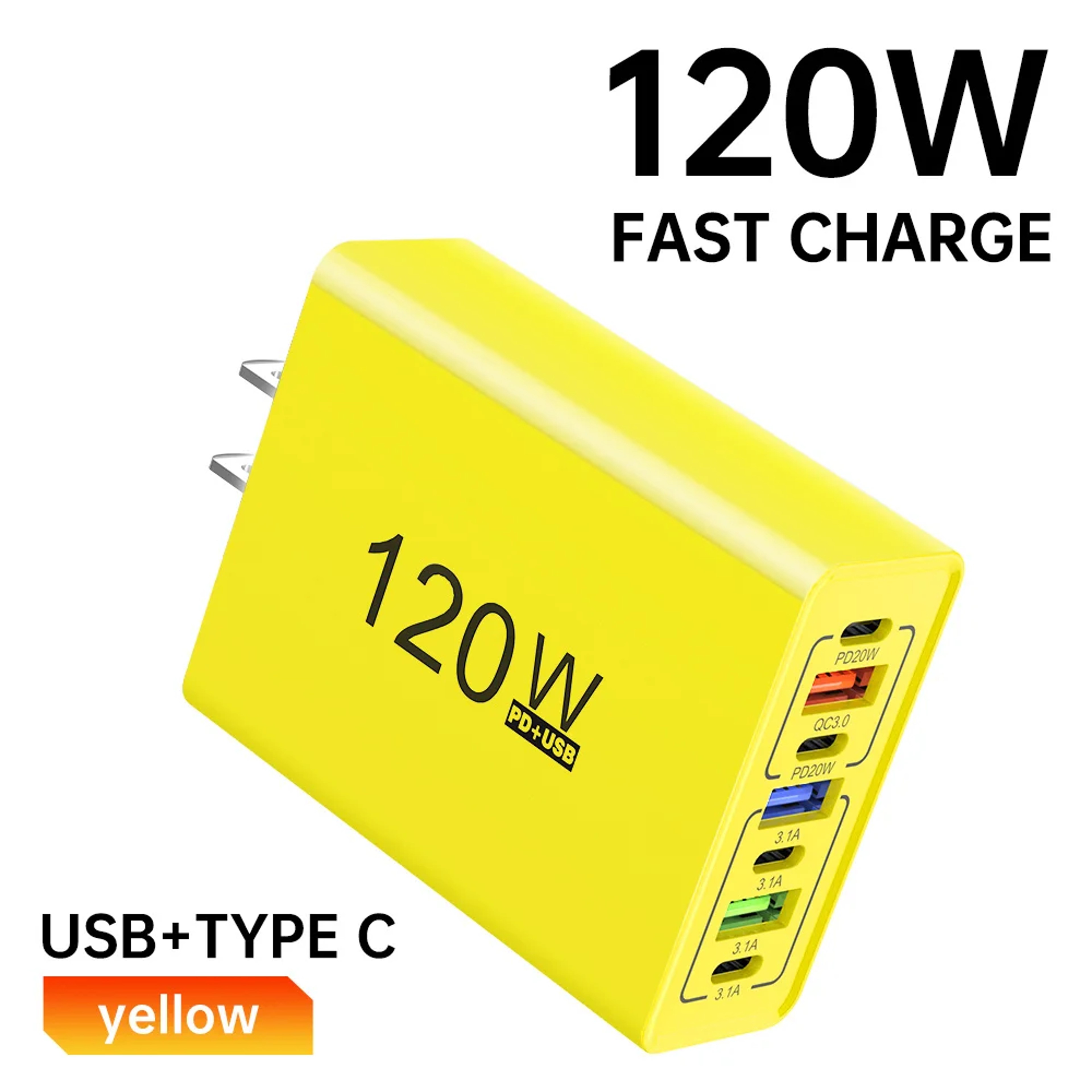 Fast Charging USB C Wall Charger Multi Ports Type C Power Phone Charger 0