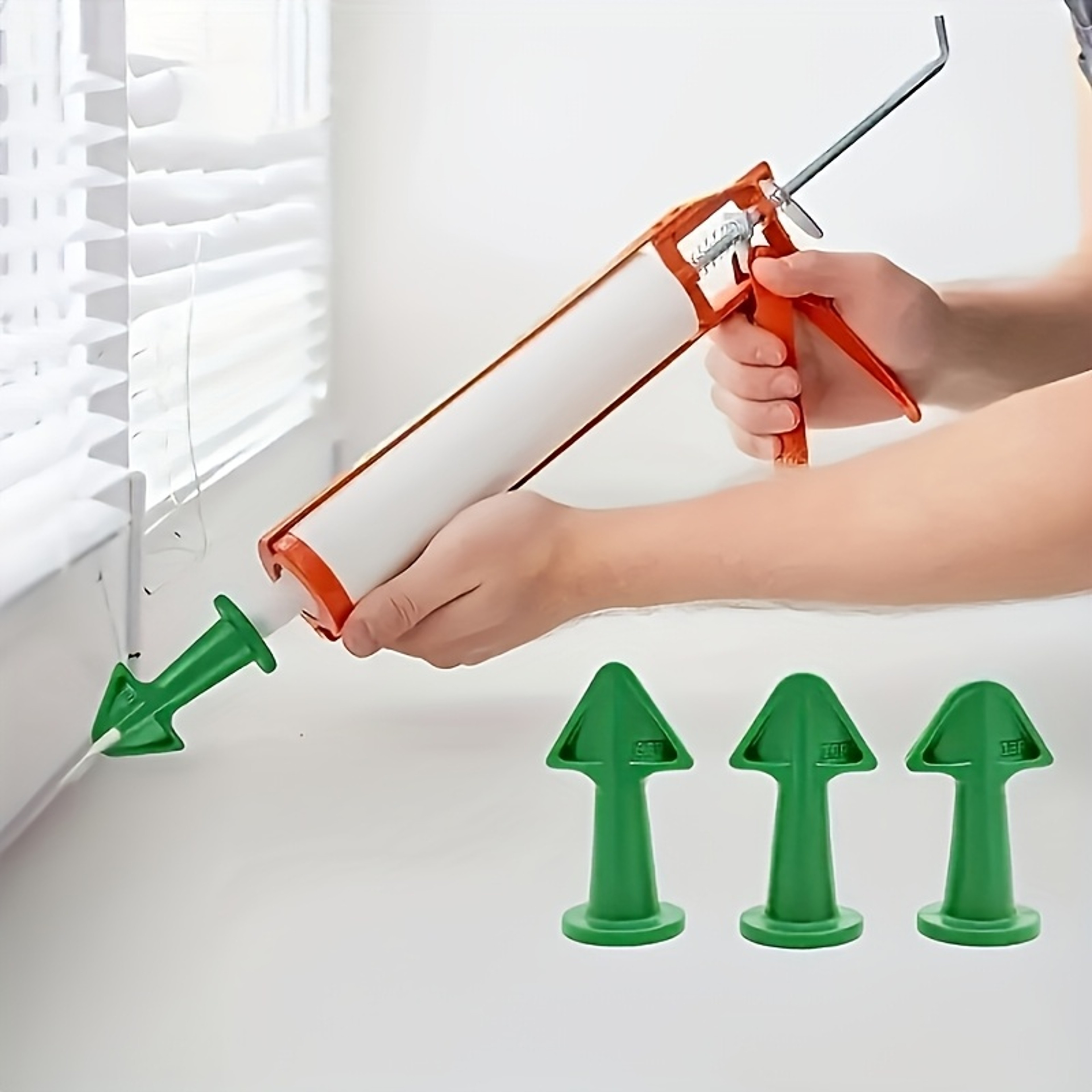 Silicone Caulking Tools Caulk Nozzle Applicator Grout Kit Tile Sealant Scraper Dirt Spatula Floor C 1