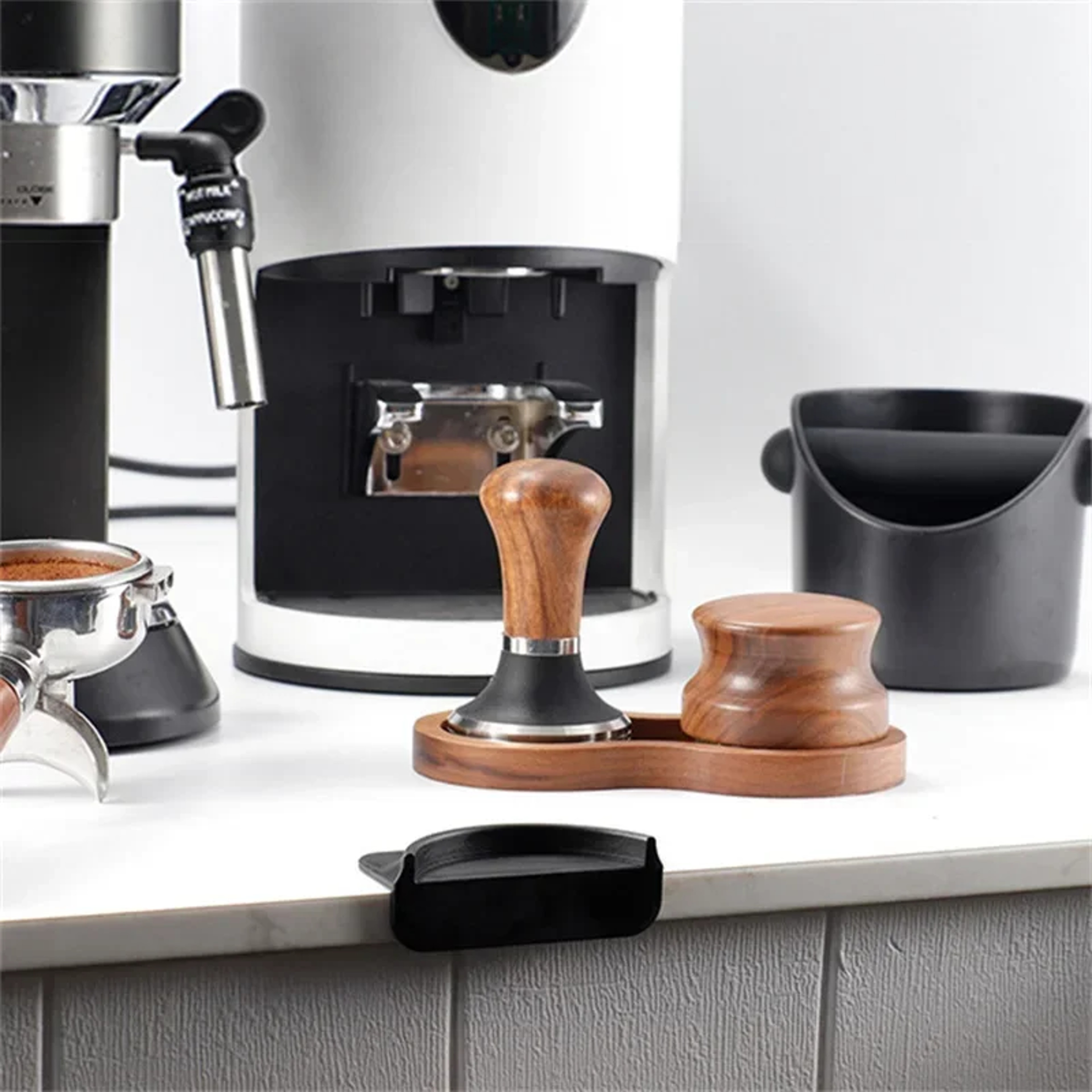 Nonslip Silicone Coffee Tampers Mat Corner Press Pad For Portafilters Barista Accessories 3
