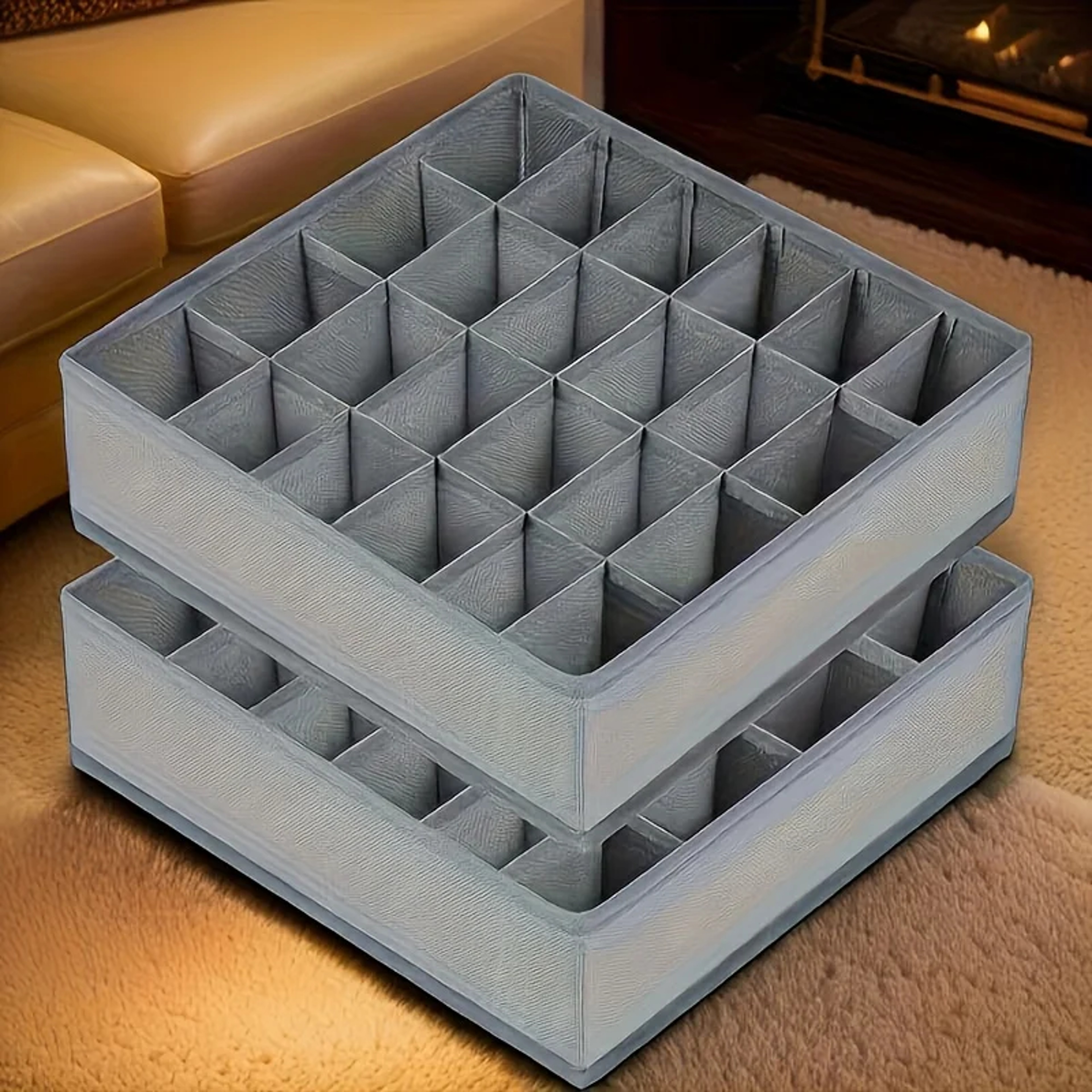 Foldable Compartment Fabric Drawer Organizer For Socks Underwear And Ties Closet Storage Box With T 0