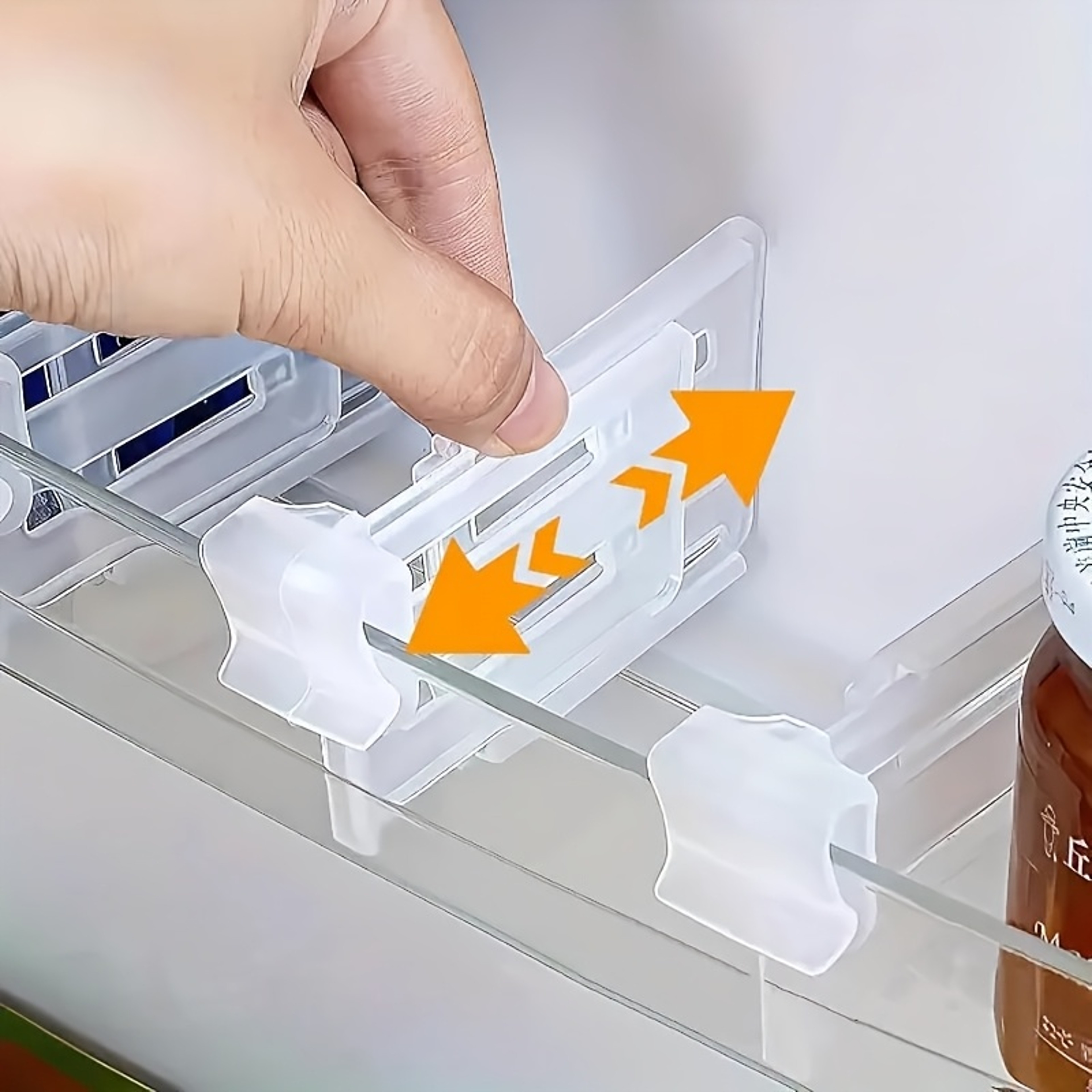 Expandable Drink And Sauce Organizer Adjustable Refrigerator Space Divider Maximize Storage Neatly  0