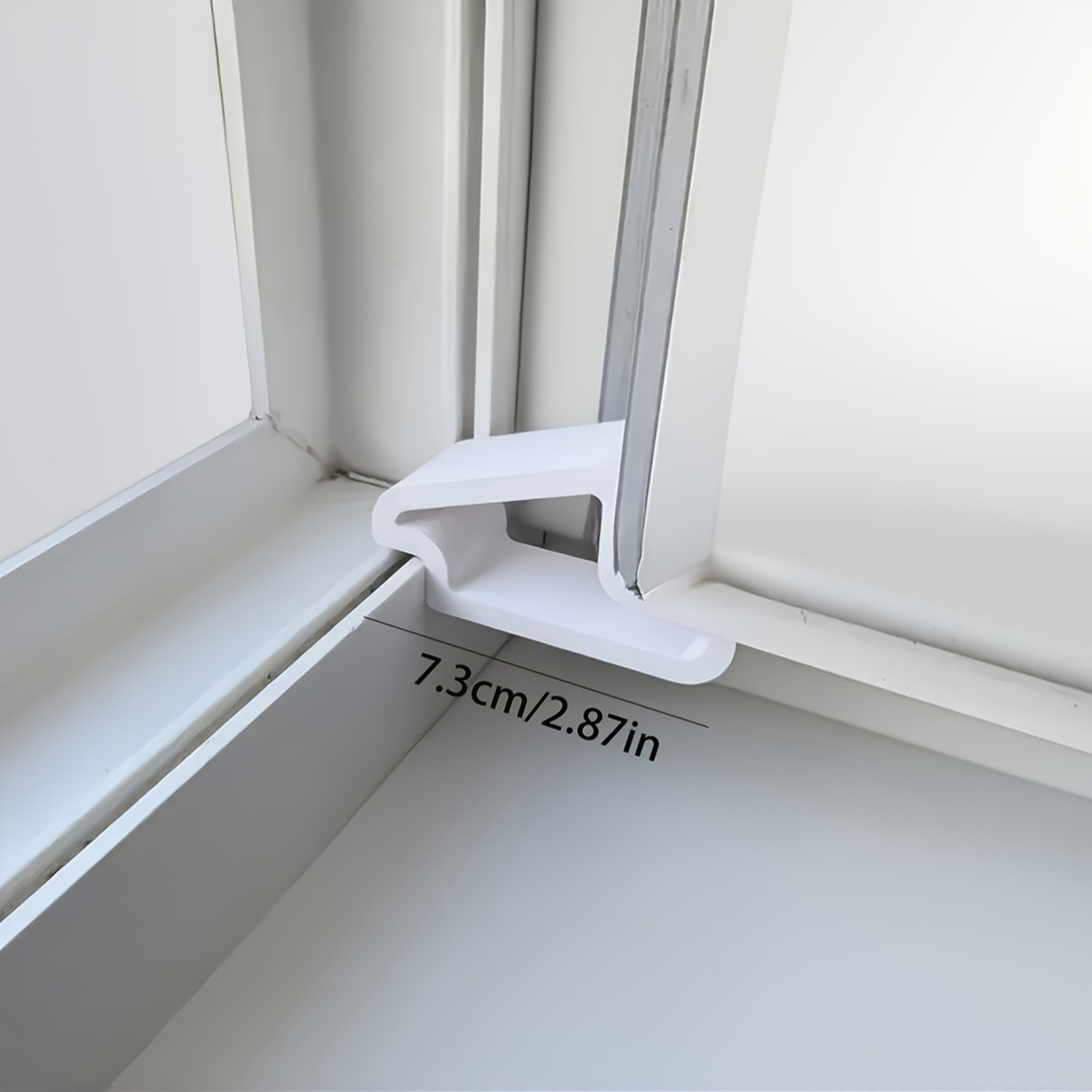 Durable Plastic Window Stopper Easy Install Design Prevents Sliding Down Secure Hold For Home Offic 3