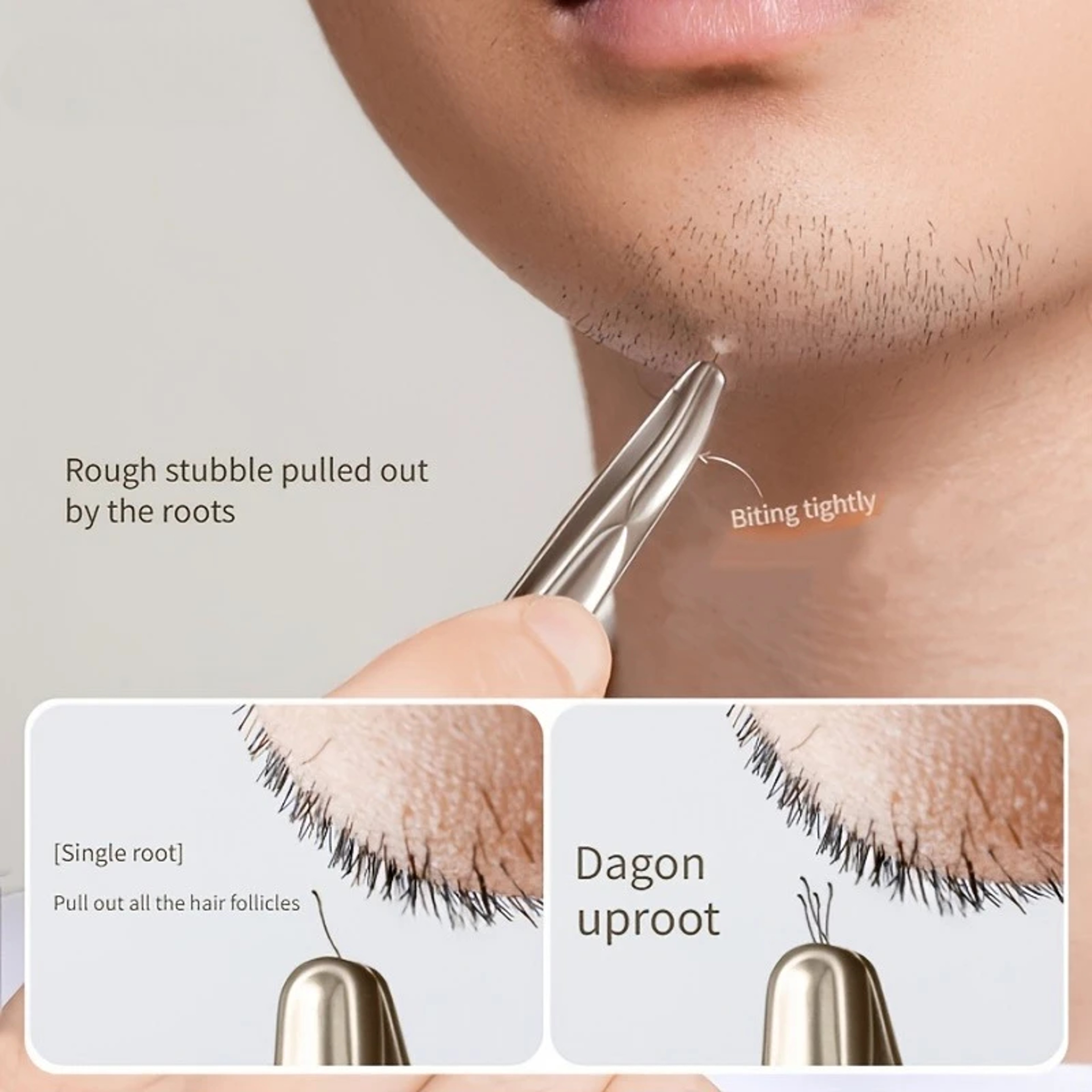 HeavyDuty Eyebrow And Facial Hair Tweezers Sharp Tips Stainless Steel Precision Grooming 3