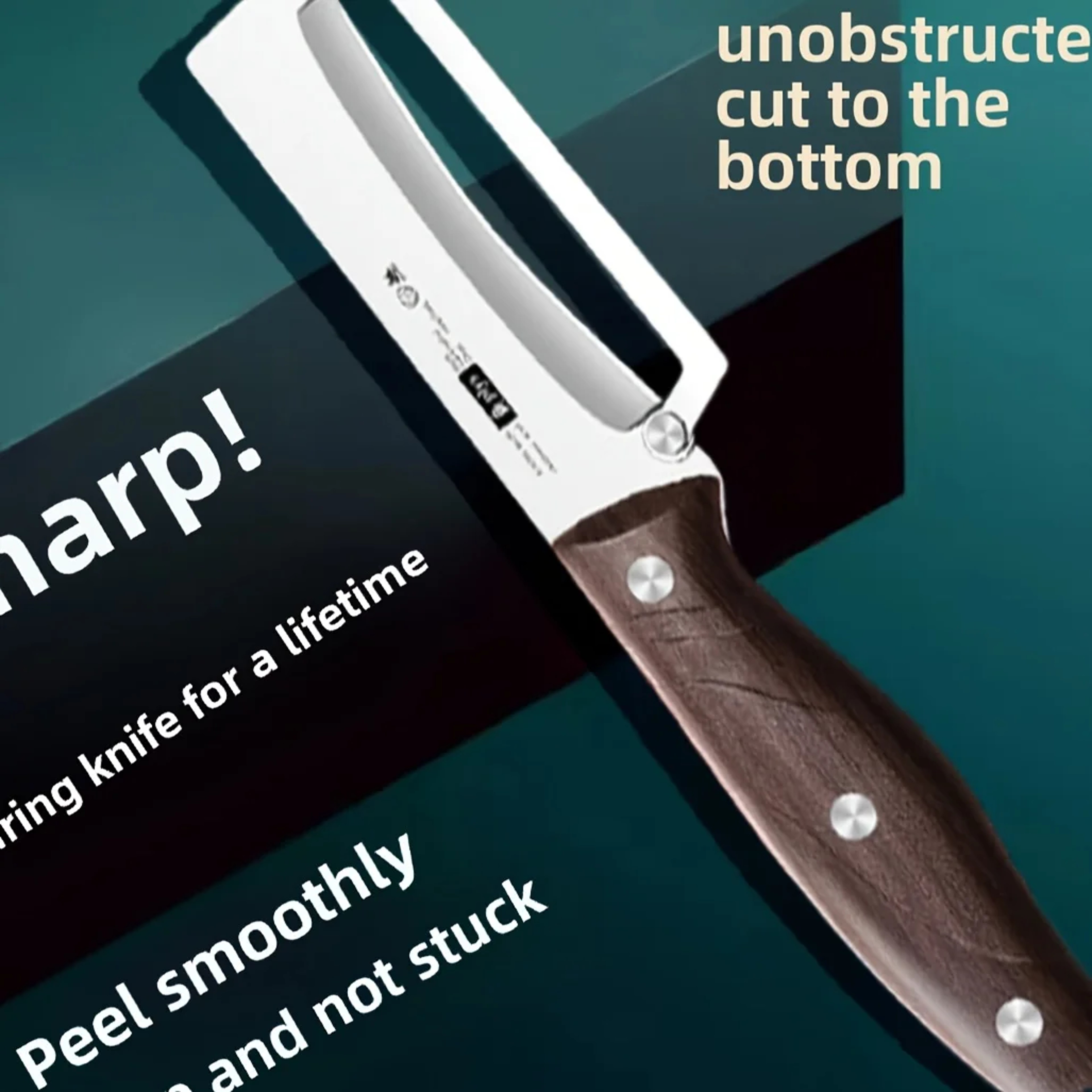 Stainless Steel Peeler With Wooden Handle For Slicing And Peeling Fruits And Vegetables Durable And 1