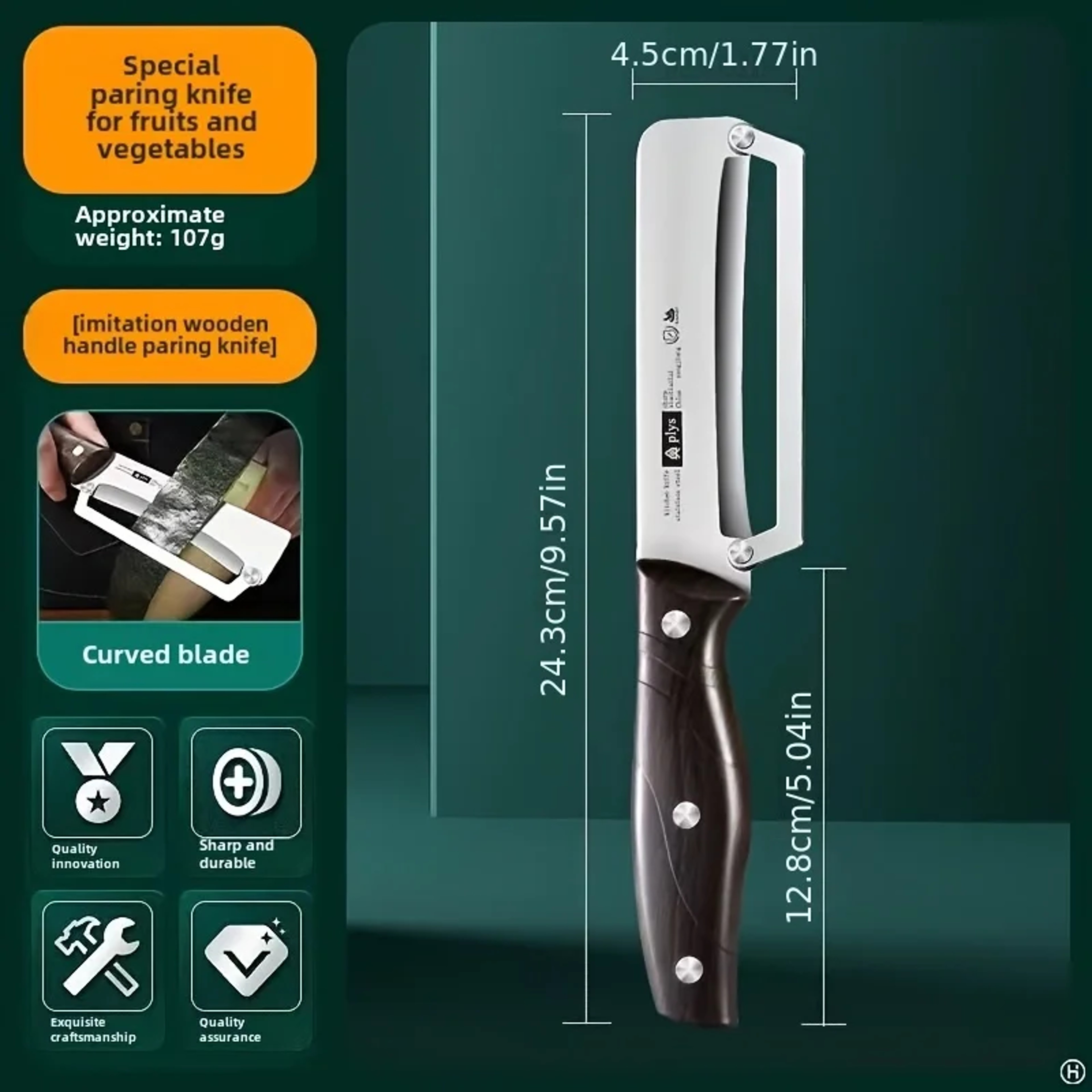 Stainless Steel Peeler With Wooden Handle For Slicing And Peeling Fruits And Vegetables Durable And 5