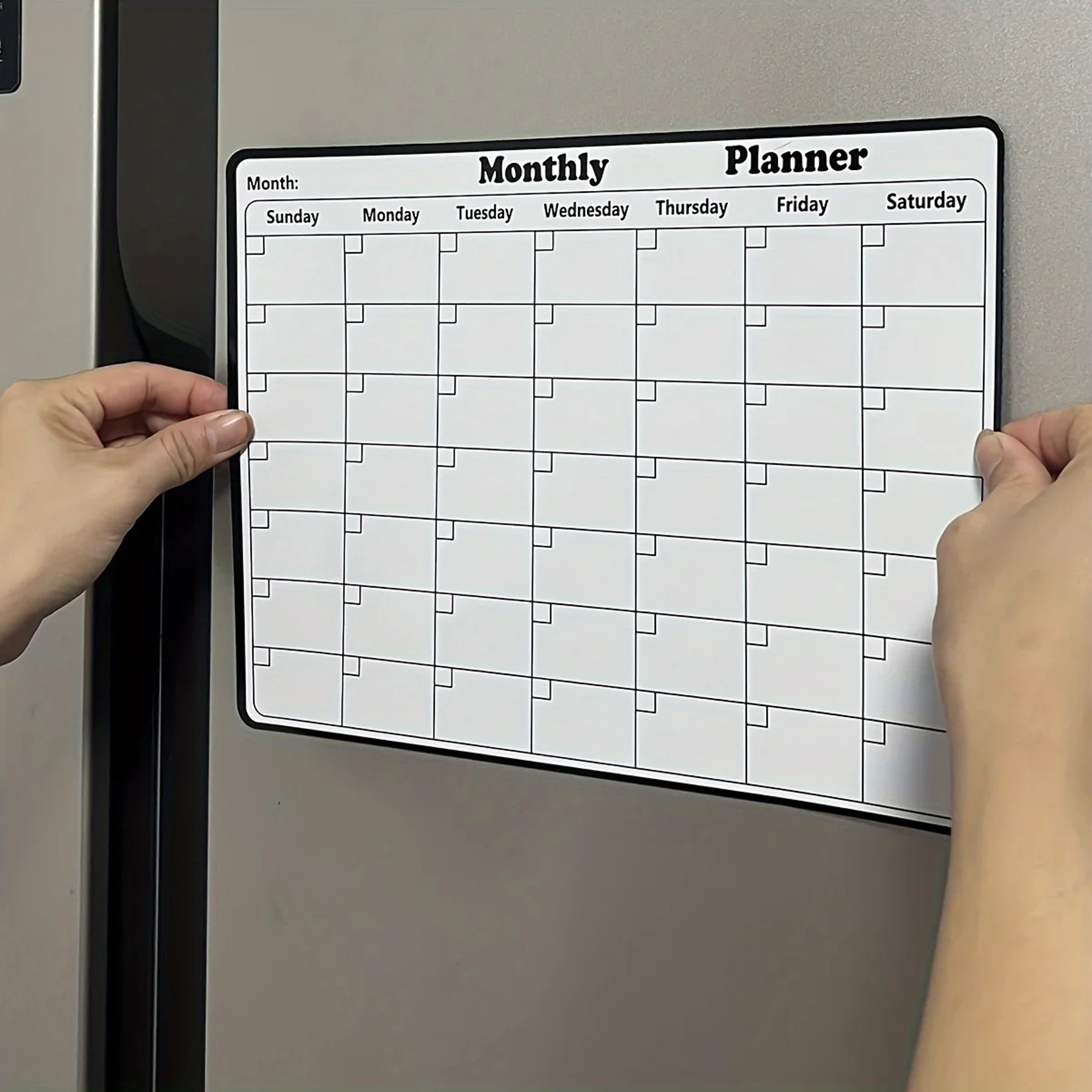 Versatile Monthly Planner, Stylish Magnetic Dry Erase Calendar for Refrigerator, Easy Kitchen Organization and Decor – view 4