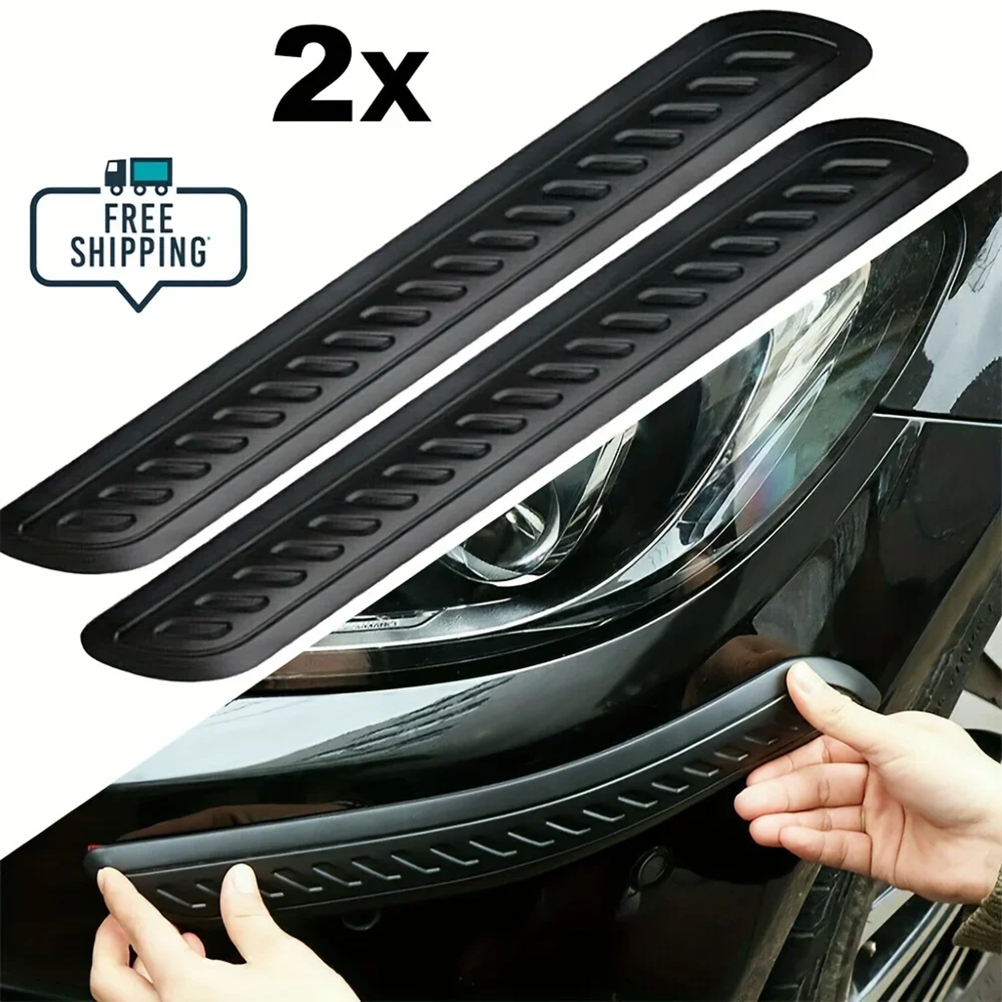 Universal Rubber Auto Bumper Protector Bar Styling Rearview Mirror Anticollision Stickers Car Door  0