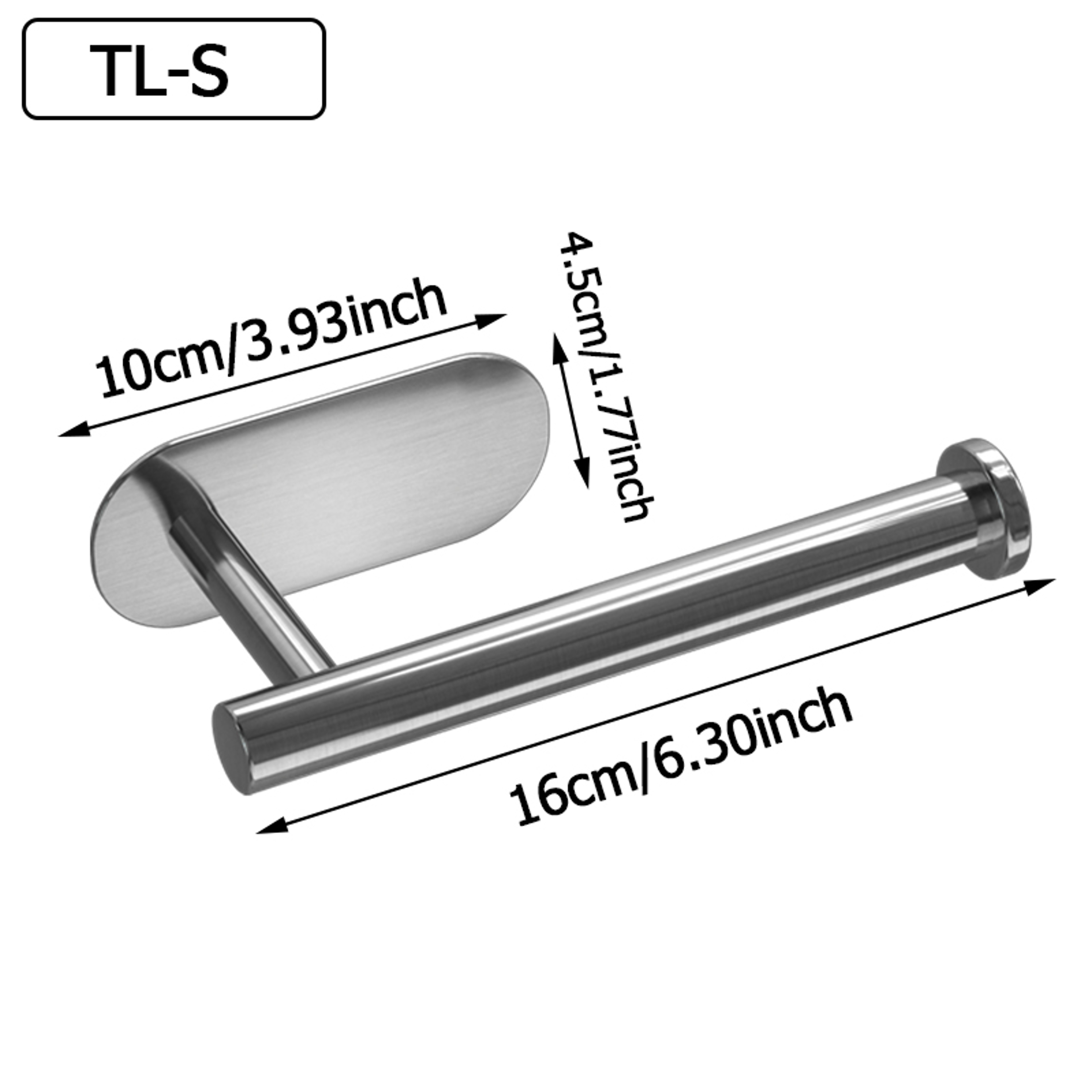 WallMounted Stainless Steel Paper Roll Holder No Drilling Required For Kitchen Bathroom 6