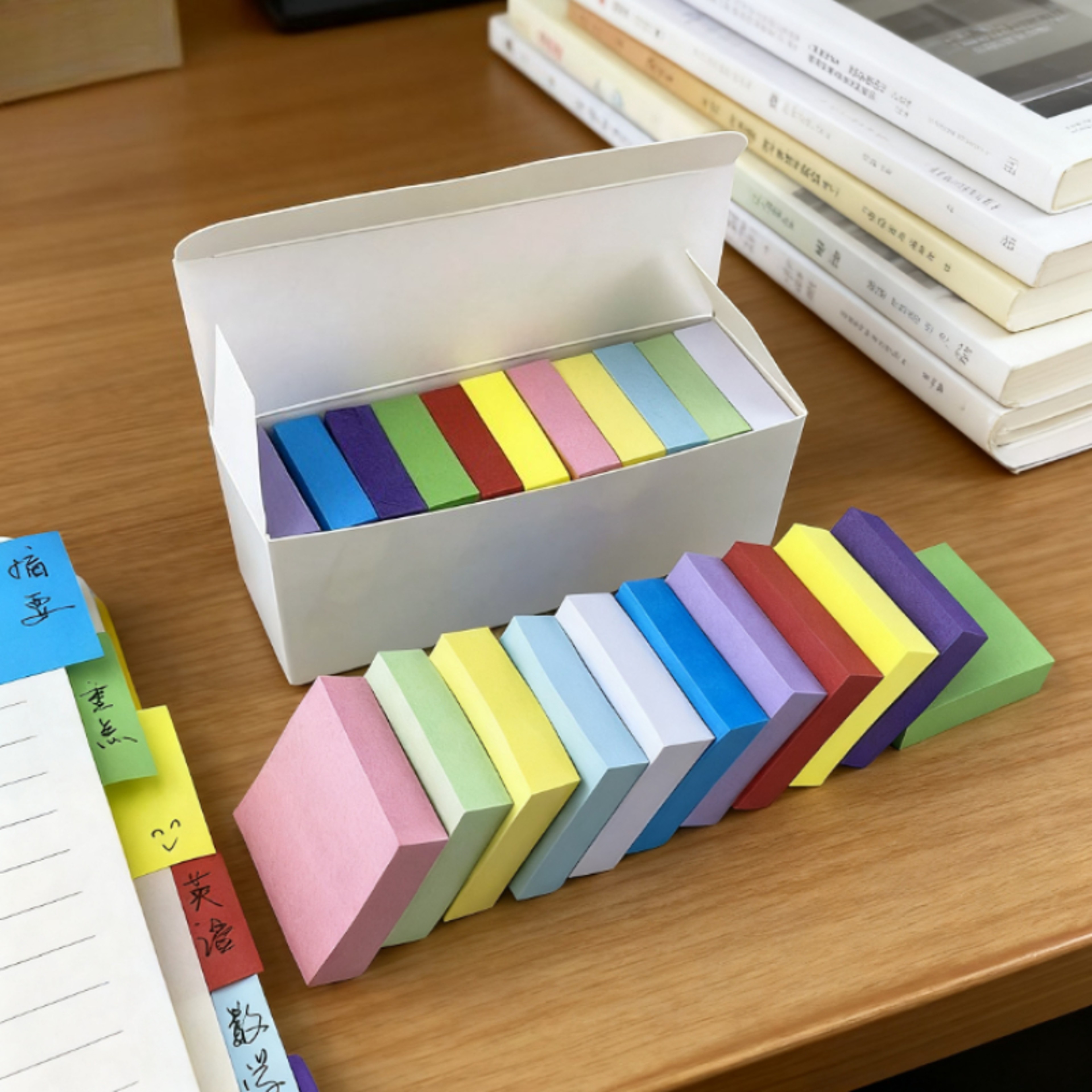 Fluorescent Sticky Note Pads Memo Notepad Planner Stickers Office Supplies – view 1