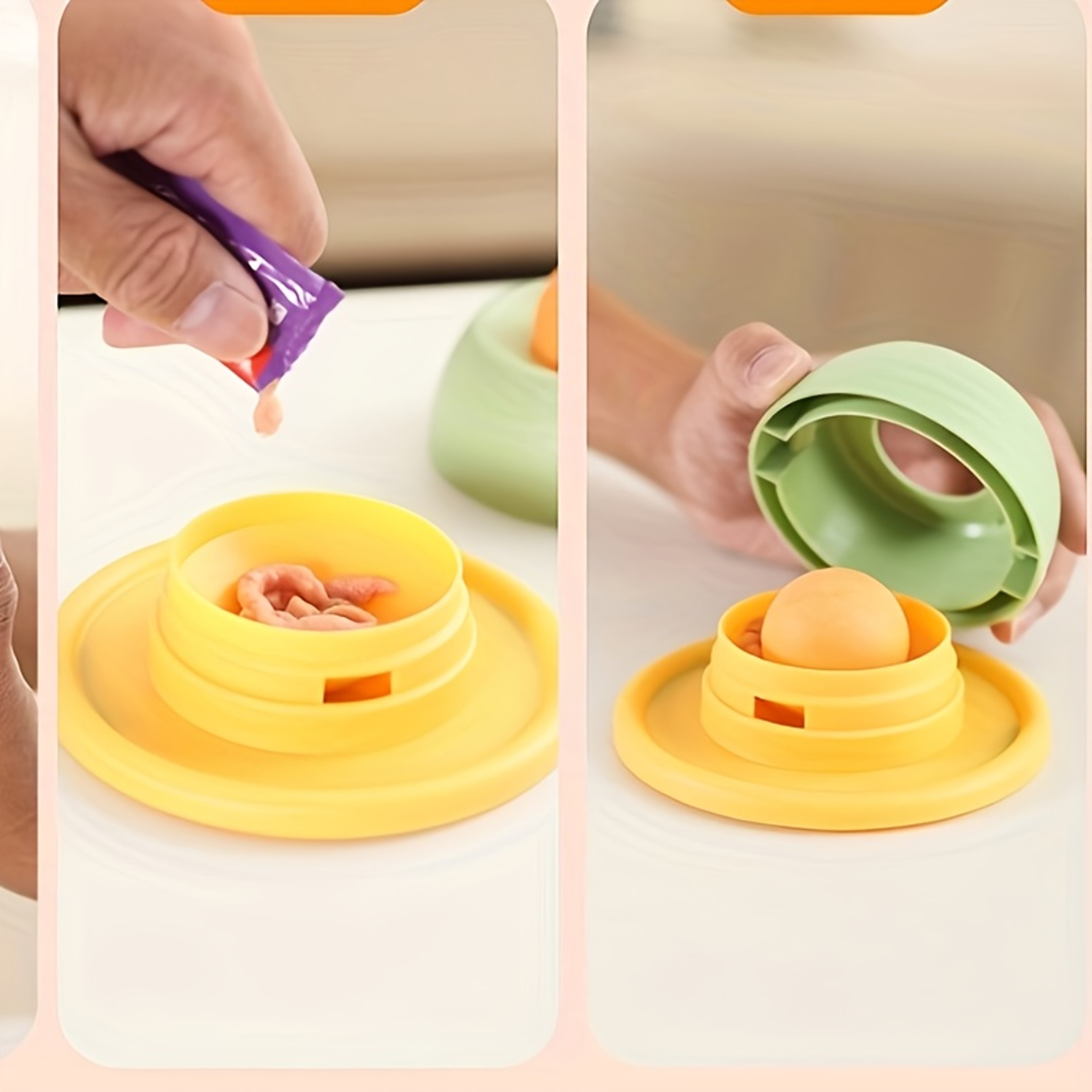 Interactive Cat Slow Feeder Toy NonTipping SelfPlay Snack Plate For Cats With Dental Health Licking 0