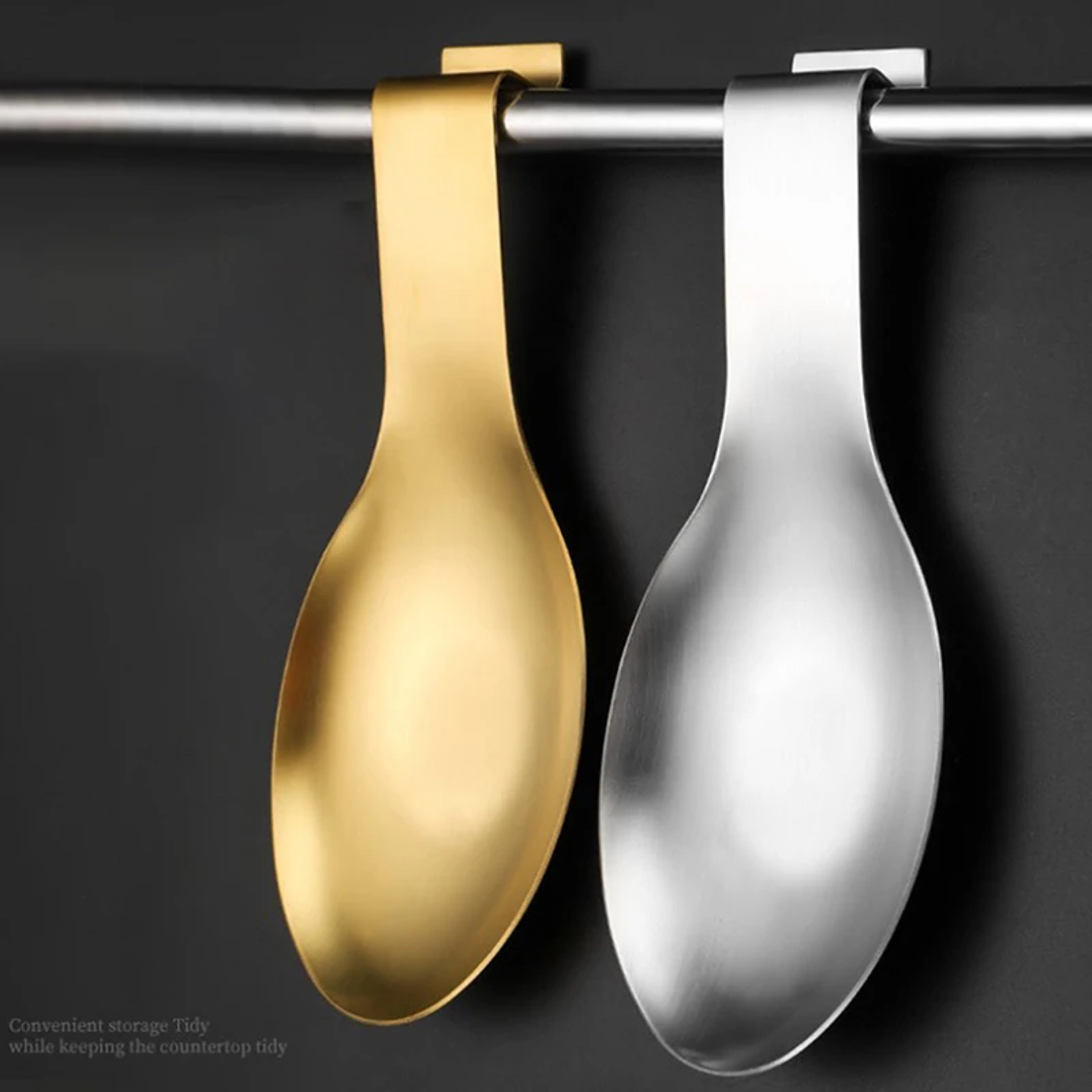 Fish Shape Stainless Steel Spoon Rest Buffet Clip Tray Hotel Restaurant Kitchen Utensil Holder – view 3