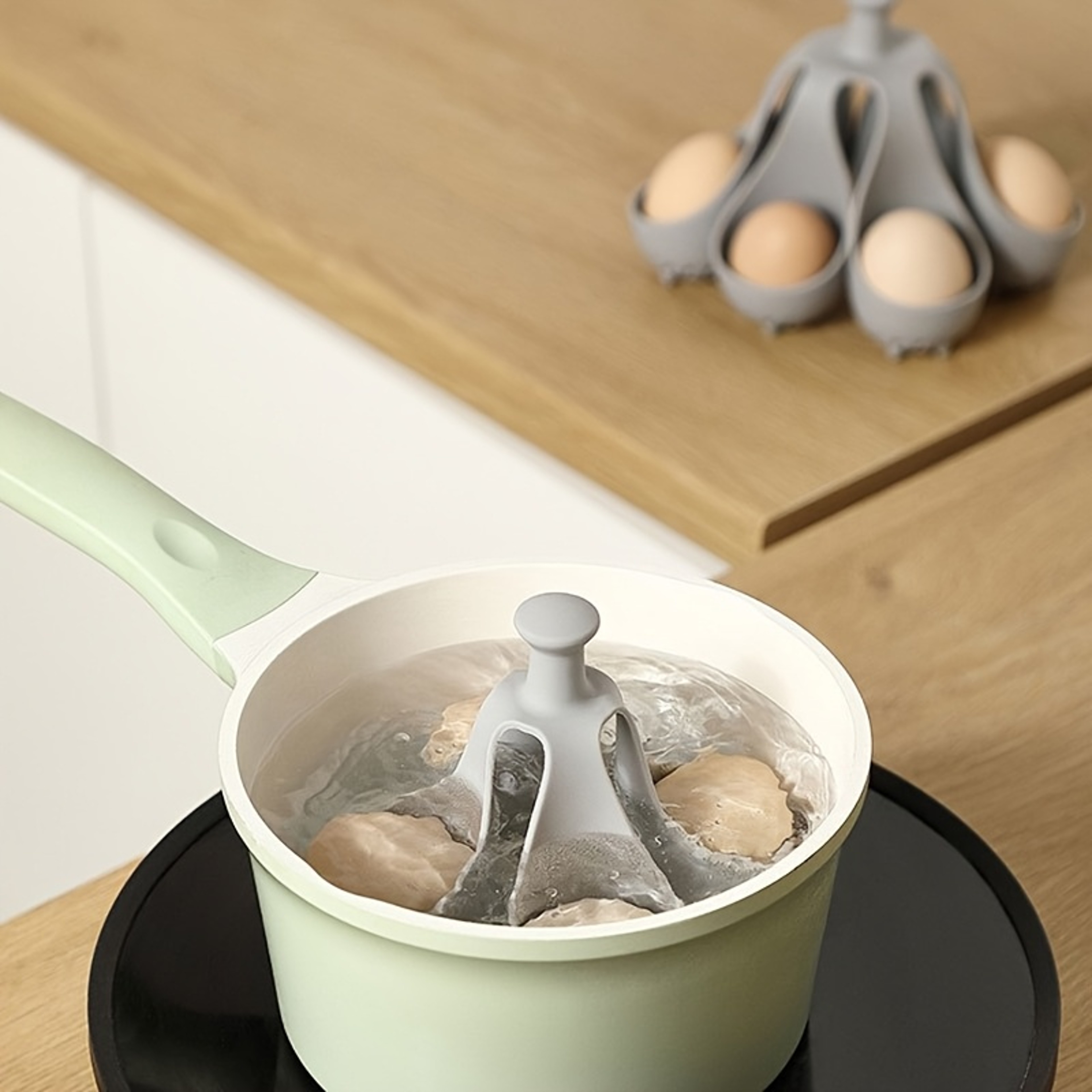 Silicone Egg Cooker For Home Kitchen HighTemperature Resistant Egg Holder Perfect For Steaming Eggs 3