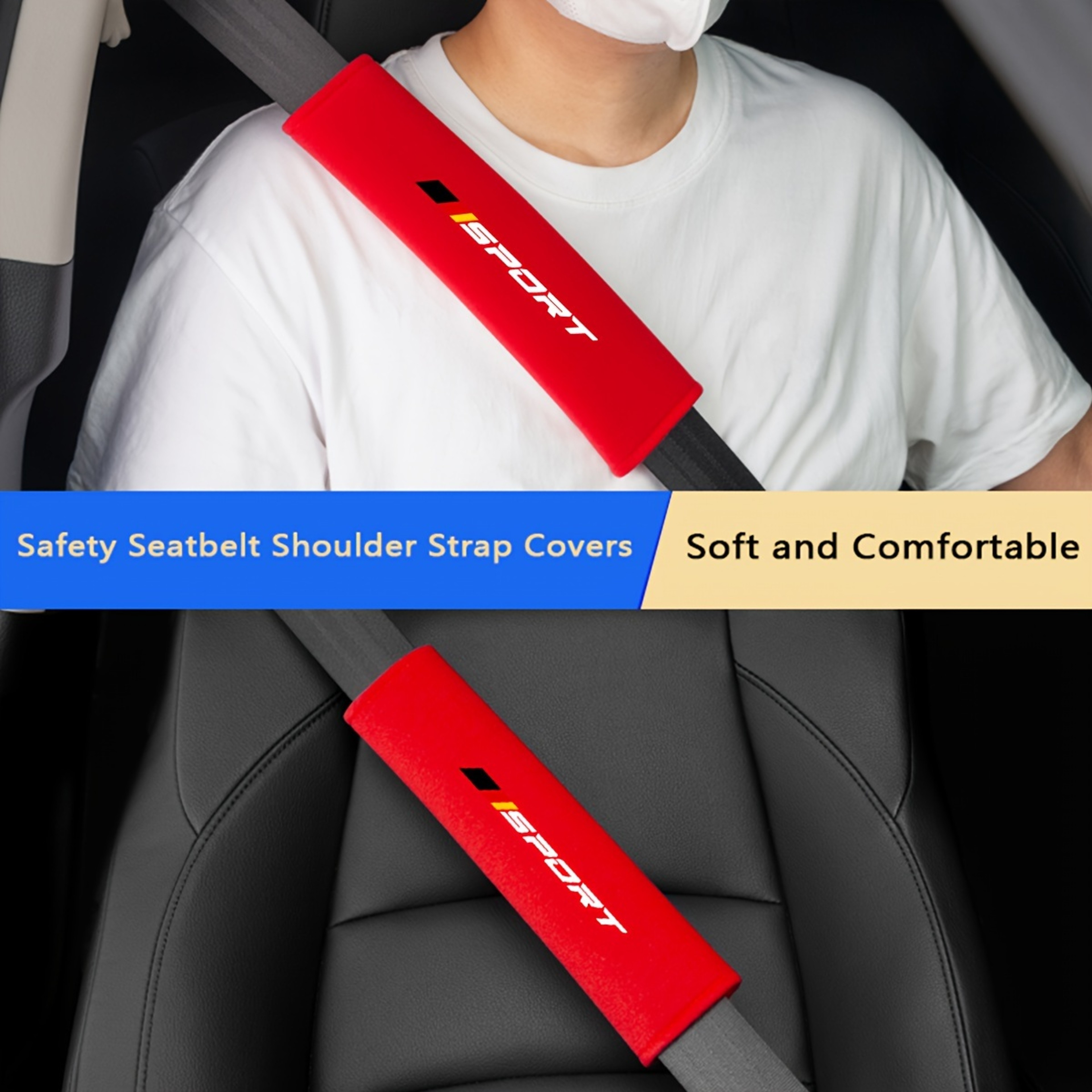 Plush Soft Comfort Car Seat Belt Pads Safety Shoulder Strap Cushions For Universal Vehicle Use 4