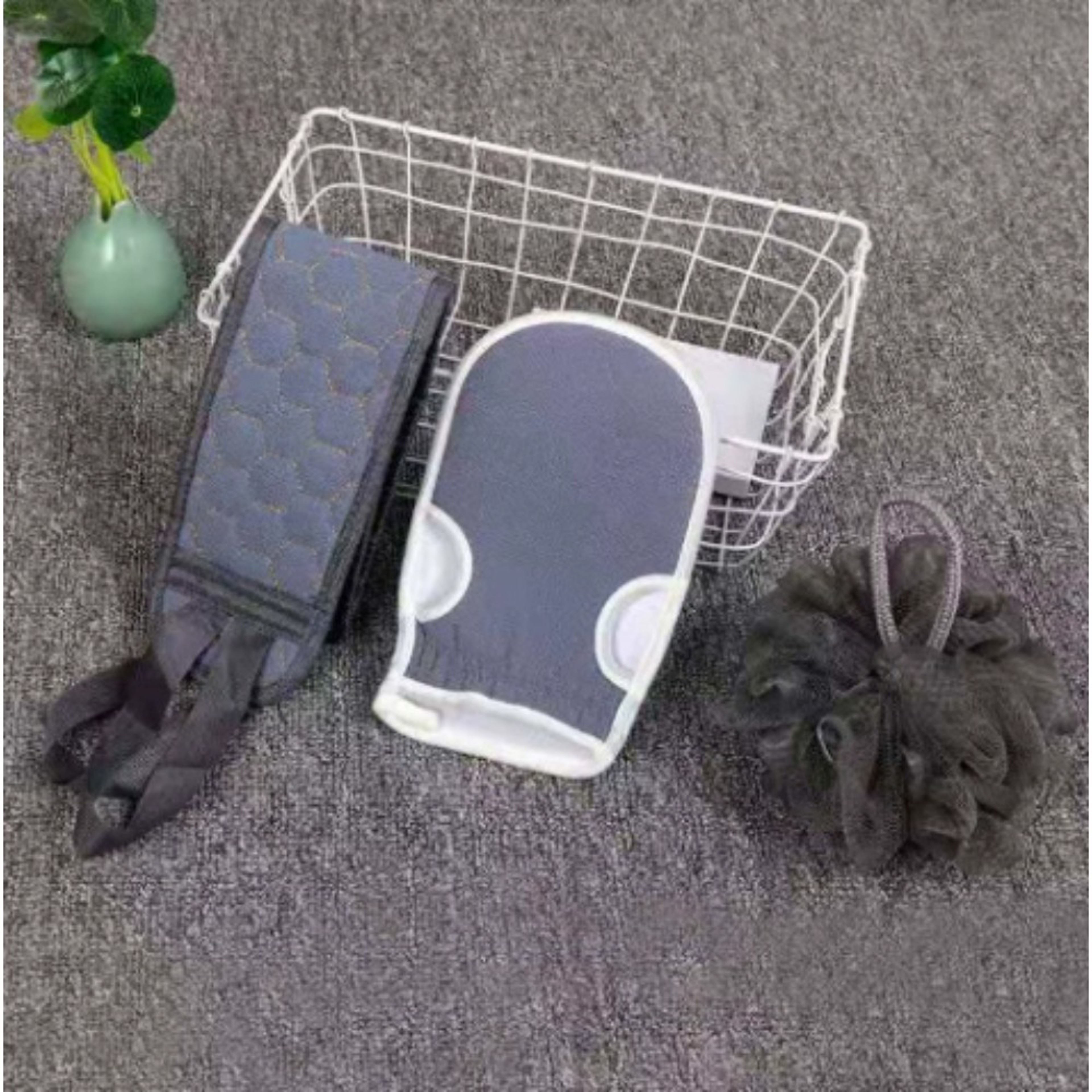 Deep Clean And Vitalize Body Scrubber Set Bath Glove Back Scrubber Loofah 5