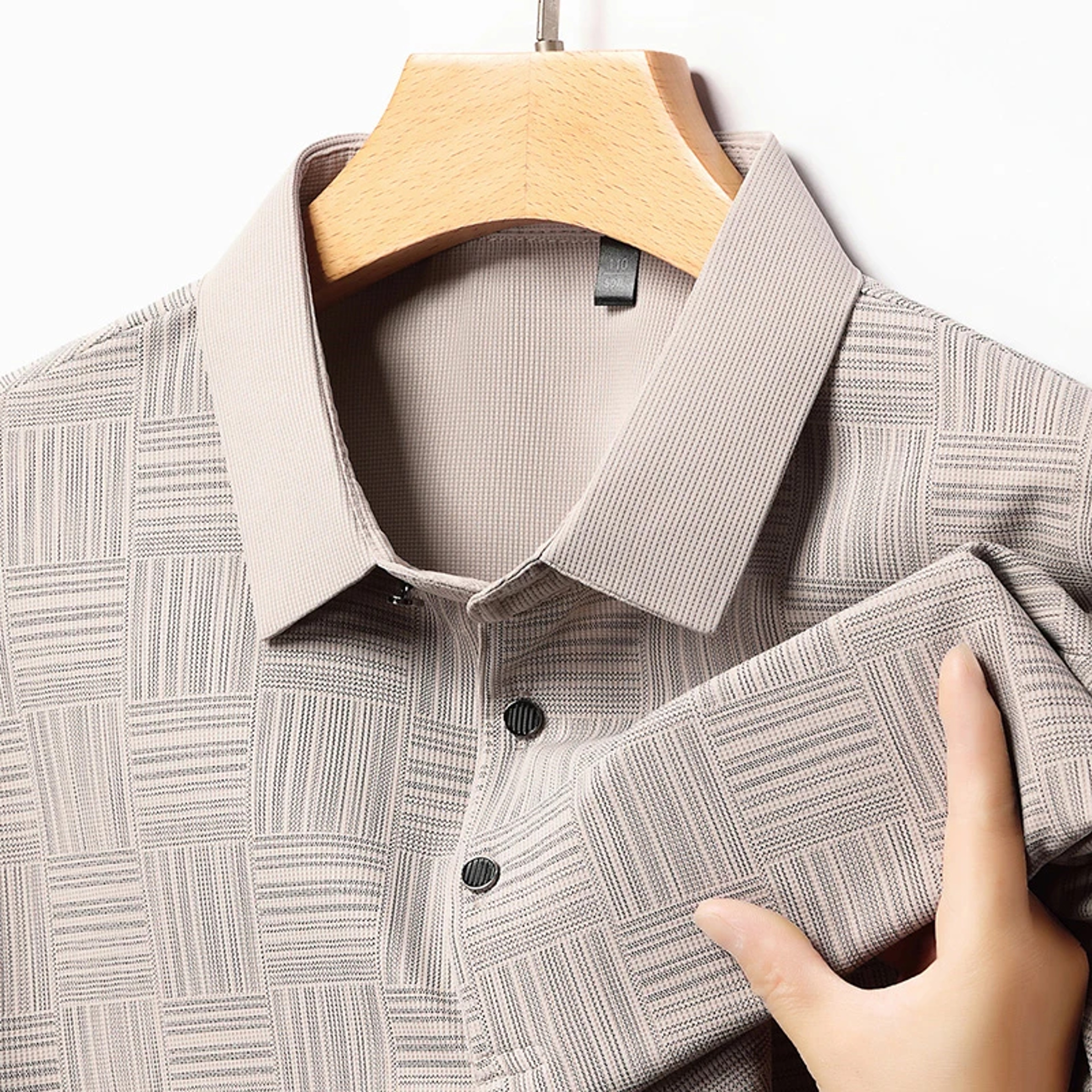 Fashion Mens New Printed Business Casual POLO Shirt Comfortable Short Sleeved And Breathable Top 0