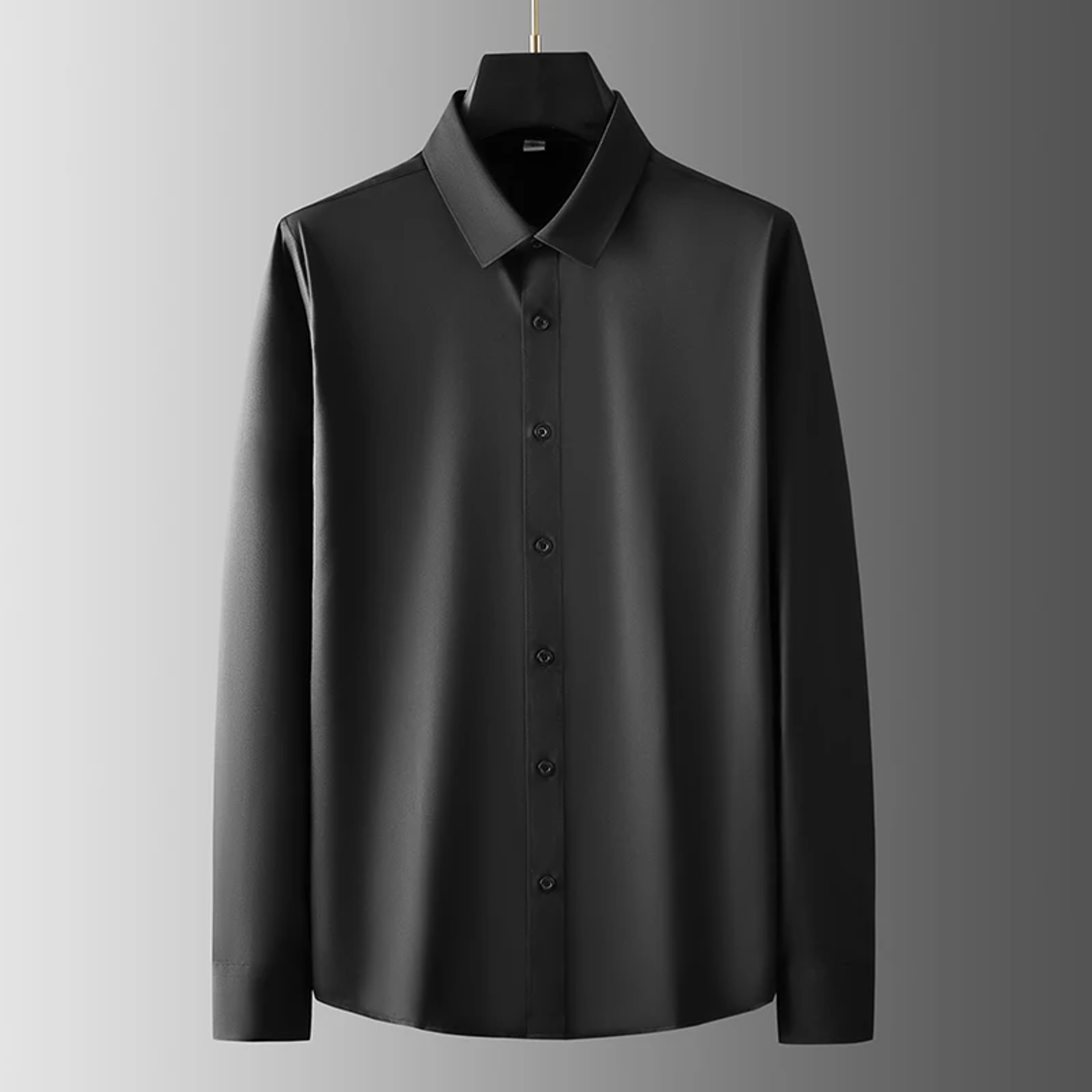 Comfortable All Season New Mens Business Casual Long Sleeved Shirt Wrinkle Resistant Versatile Soli 10