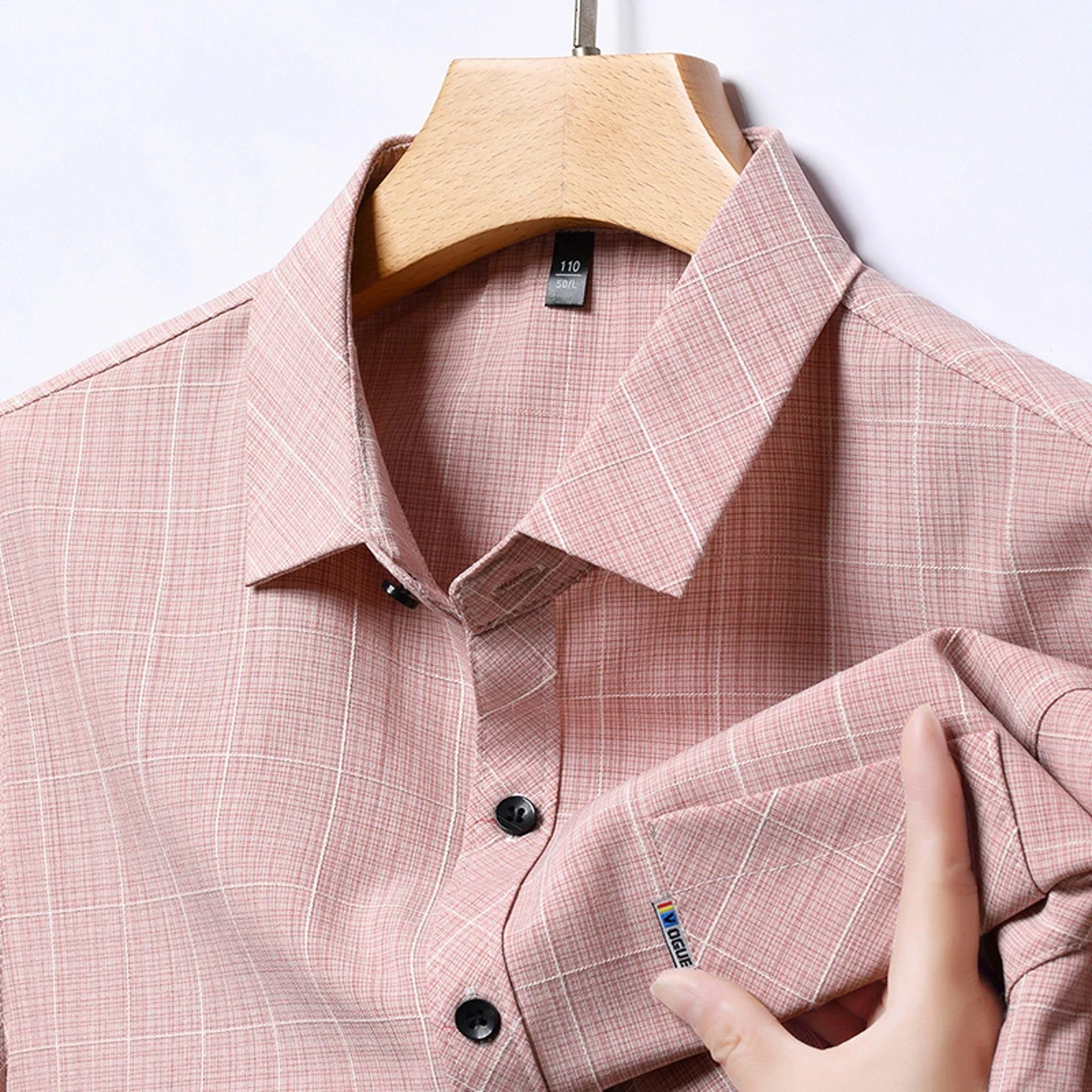 Comfortable All Season New Mens Business Casual Short Sleeved Printed Shirt With Wrinkle Resistance 2